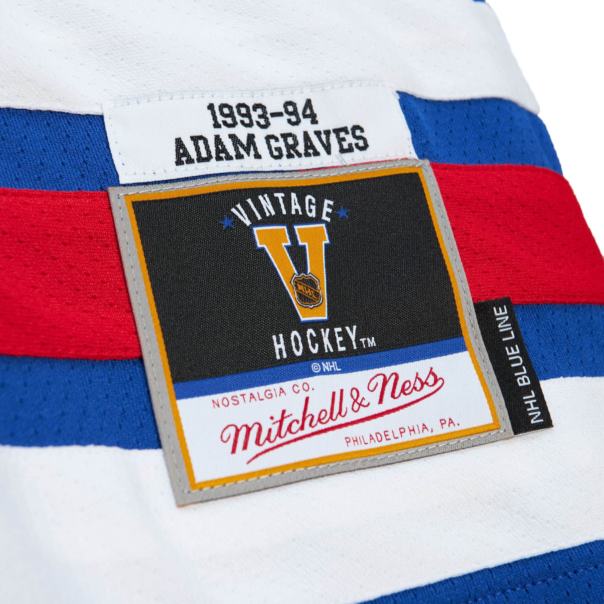 Blue Line Adam Graves New York Rangers 1993 Jersey - vstockx