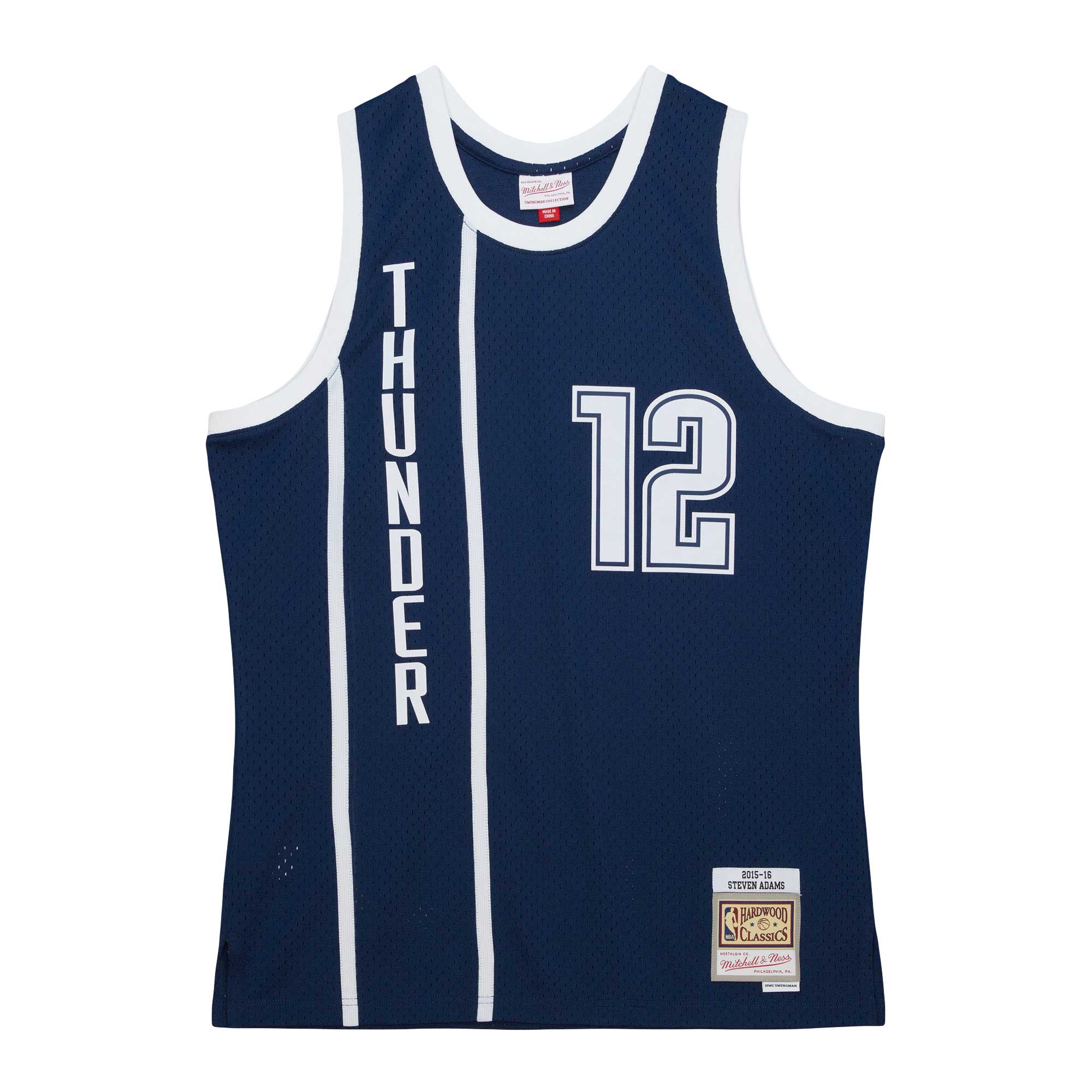 Steven Adams Oklahoma City Thunder Mitchell & Ness Hardwood Classics Swingman Jersey - Navy - vstockx