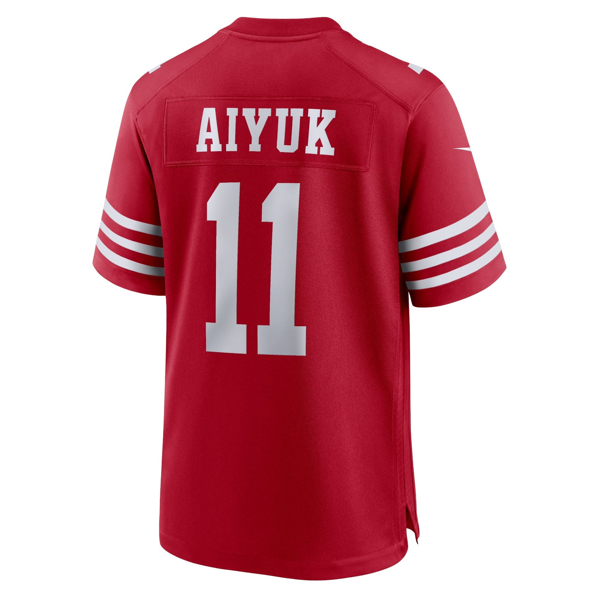 Men's Nike Brandon Aiyuk Scarlet San Francisco 49ers Team Player Game Jersey - vstockx