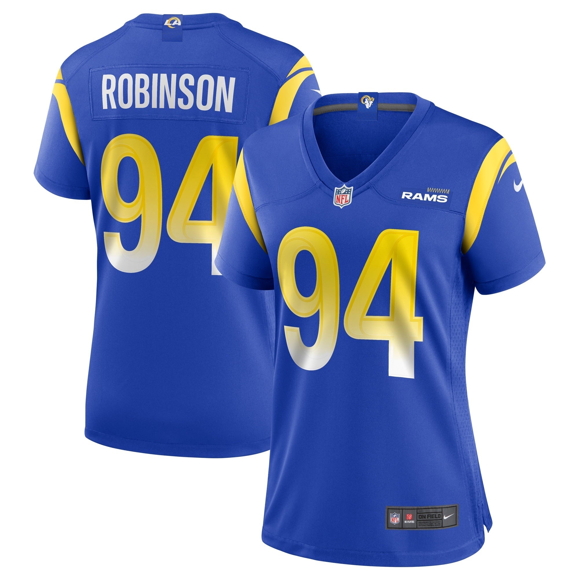 Women's Nike A'Shawn Robinson Royal Los Angeles Rams Game Jersey - vstockx