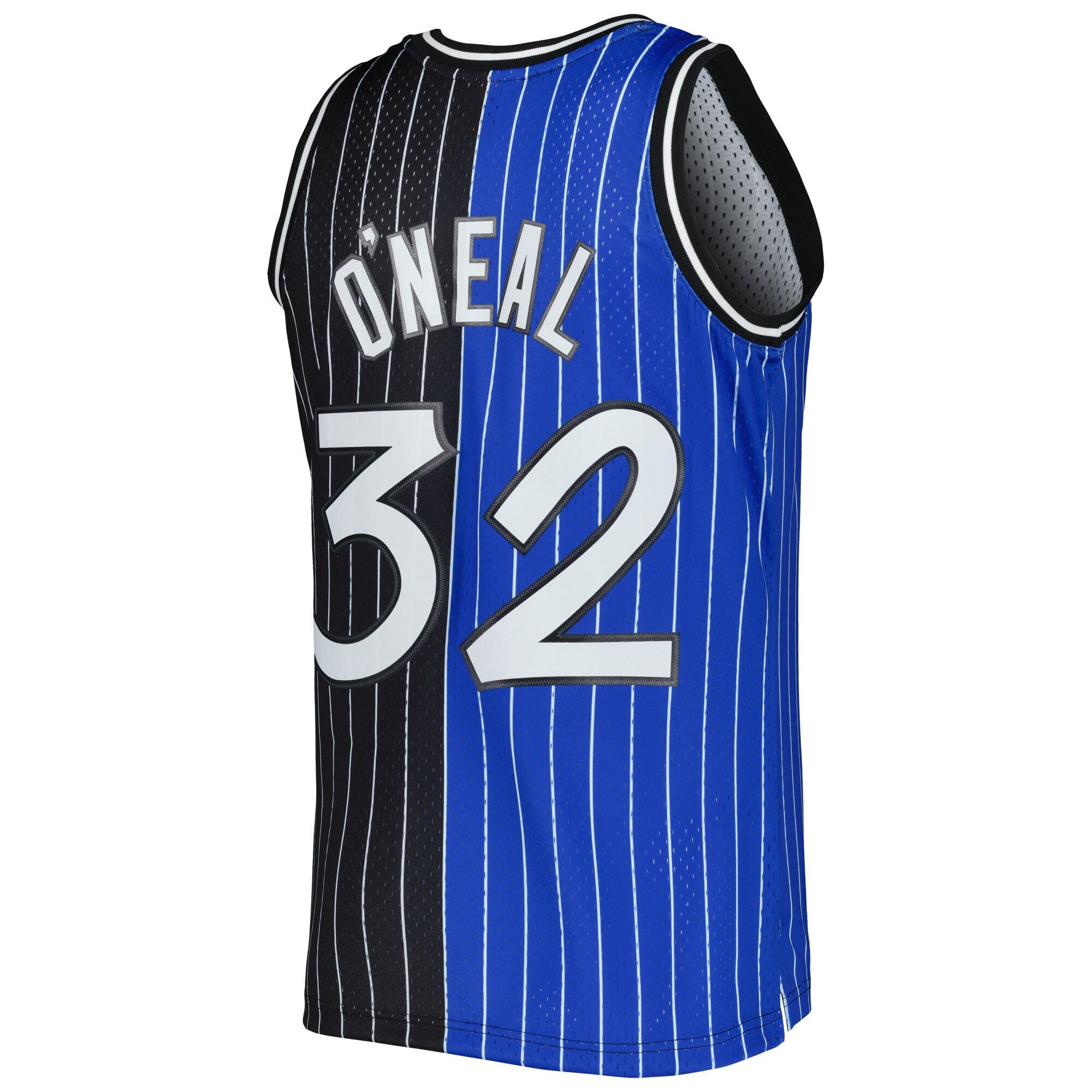 Shaquille O'Neal Orlando Magic Mitchell & Ness Hardwood Classics 1994/95 Split Swingman Jersey - Blue/Black - vstockx