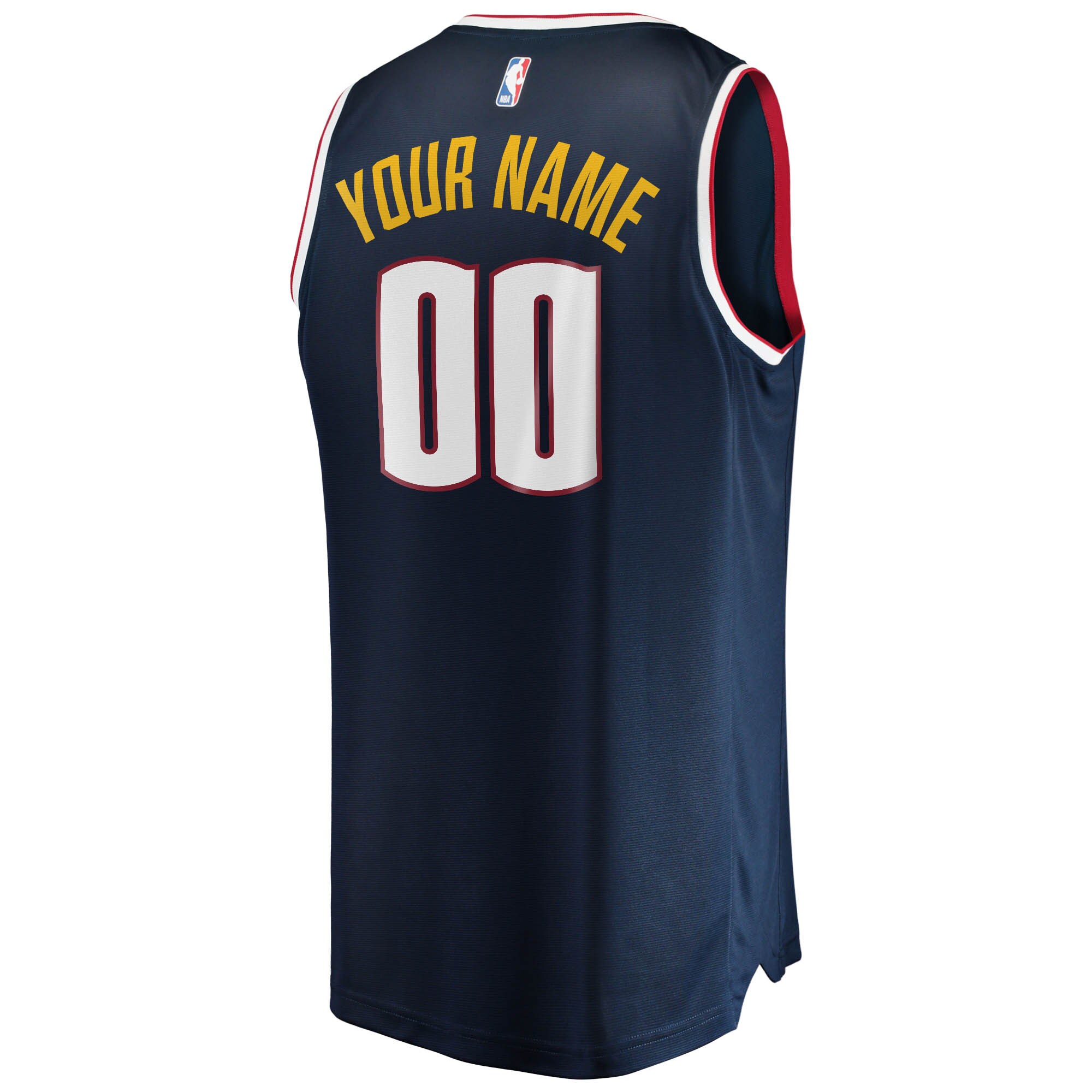 Denver Nuggets Fanatics Branded 2018/19 Fast Break Custom Replica Jersey Navy - Icon Edition - vstockx