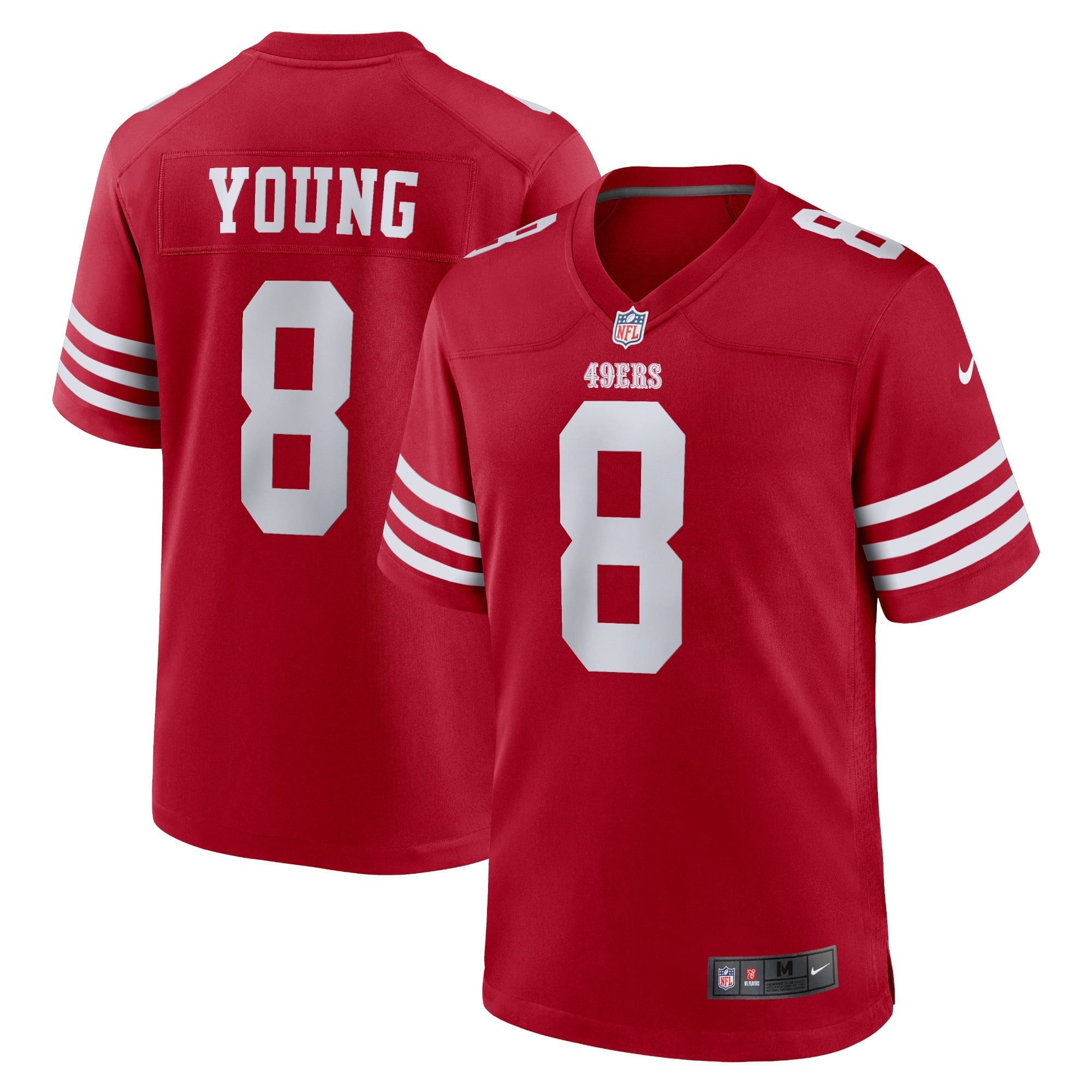 Men's Nike Steve Young Scarlet San Francisco 49ers Retired Player Game Jersey - vstockx