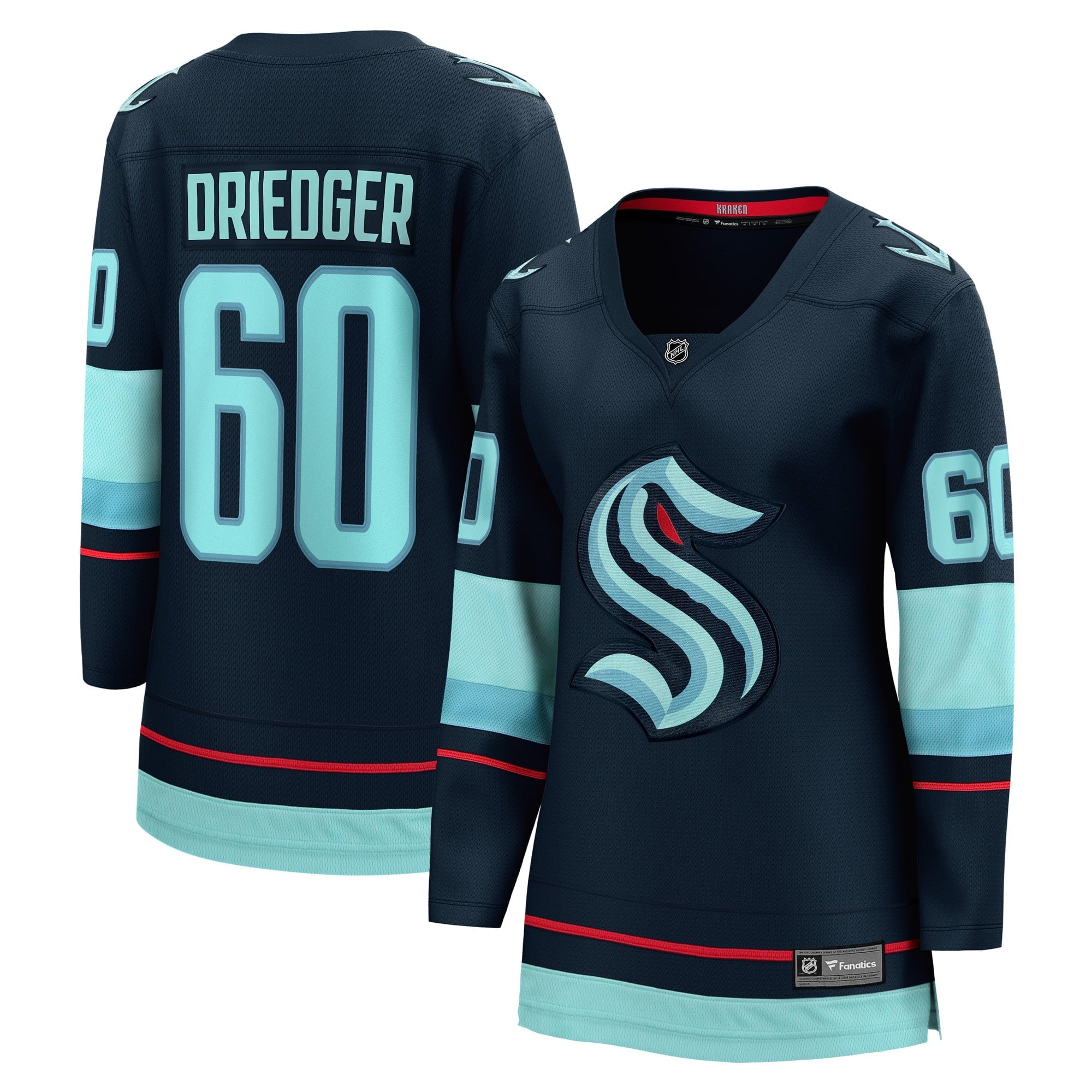 Women's Fanatics Branded Chris Driedger Deep Sea Blue Seattle Kraken Home Breakaway Player Jersey - vstockx