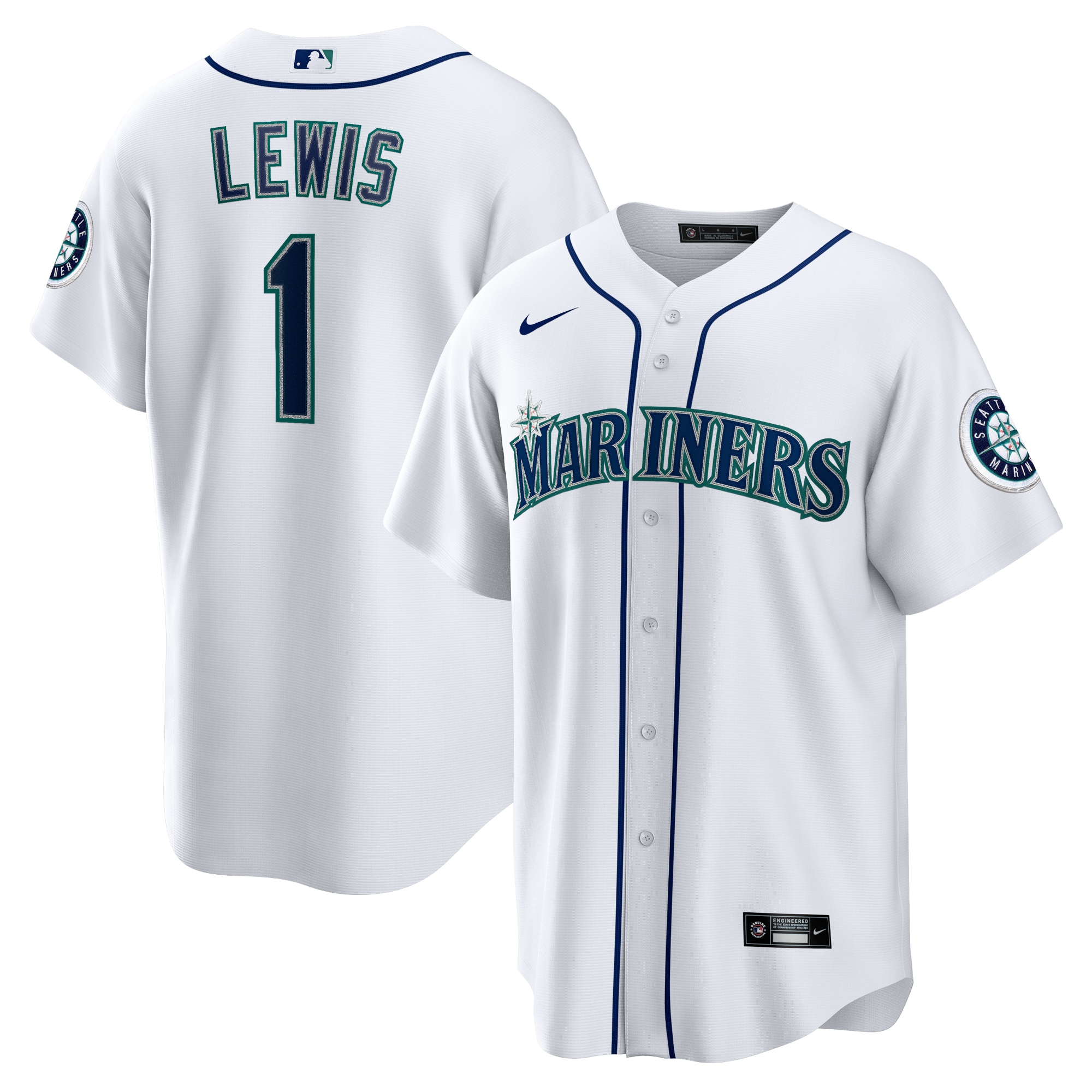 Kyle Lewis Seattle Mariners Nike Replica Player Name Jersey - White - vstockx