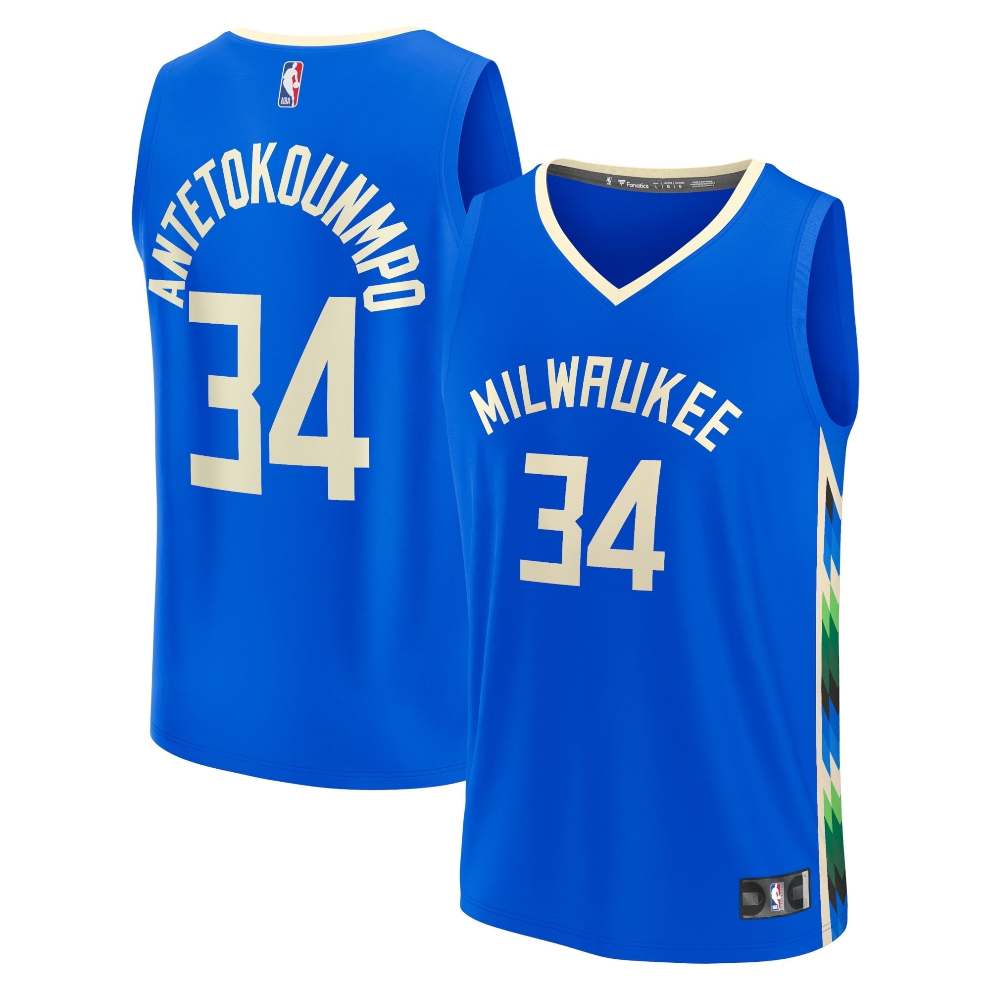 Men's Fanatics Branded Giannis Antetokounmpo Royal Milwaukee Bucks 2022/23 Fastbreak Jersey - City Edition - vstockx