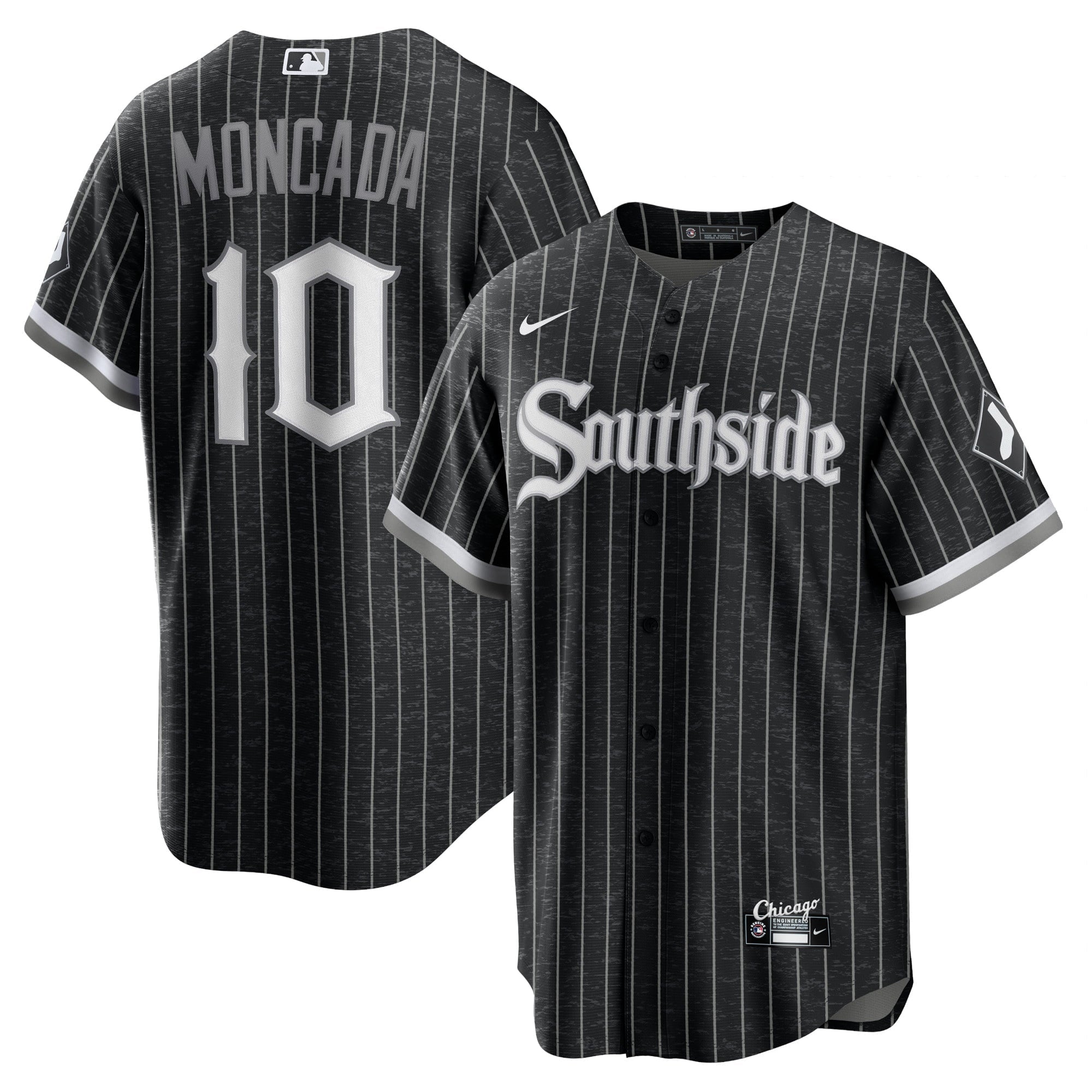 Men's Nike Yoan Moncada Black Chicago White Sox City Connect Replica Player Jersey - vstockx