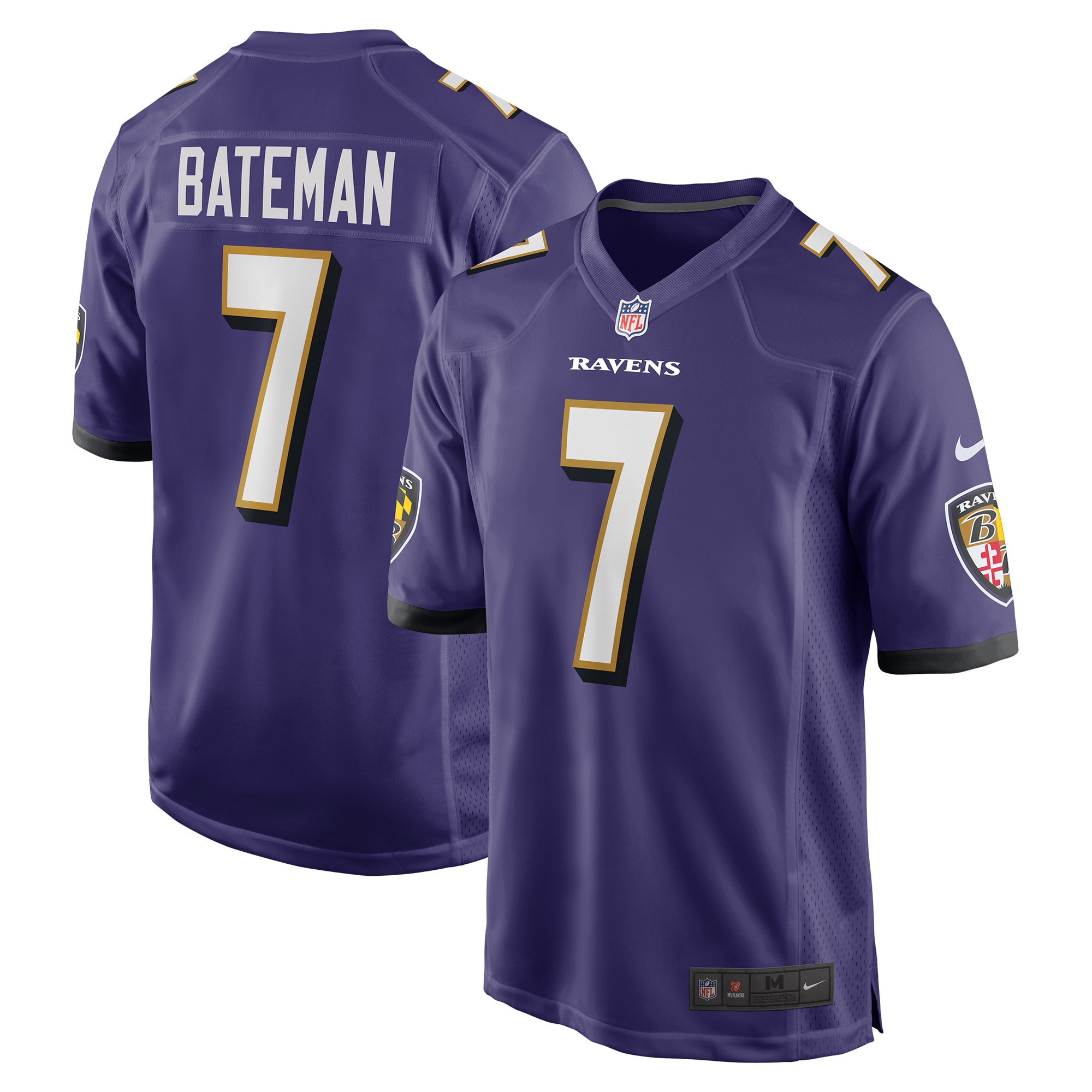 Rashod Bateman Baltimore Ravens Nike Game Player Jersey - Purple - vstockx