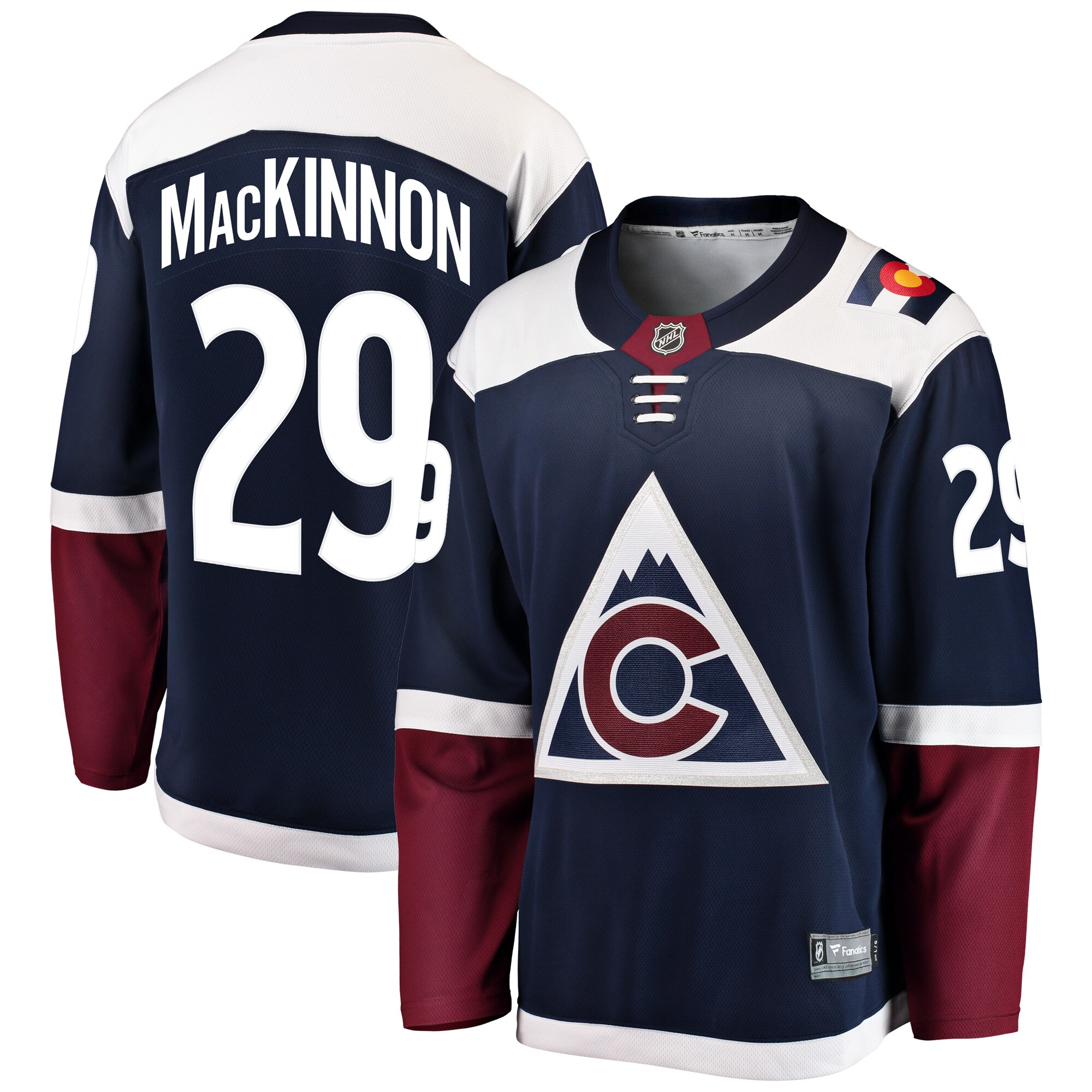 Nathan MacKinnon Colorado Avalanche Fanatics Branded Alternate Breakaway Player Jersey - Navy - vstockx