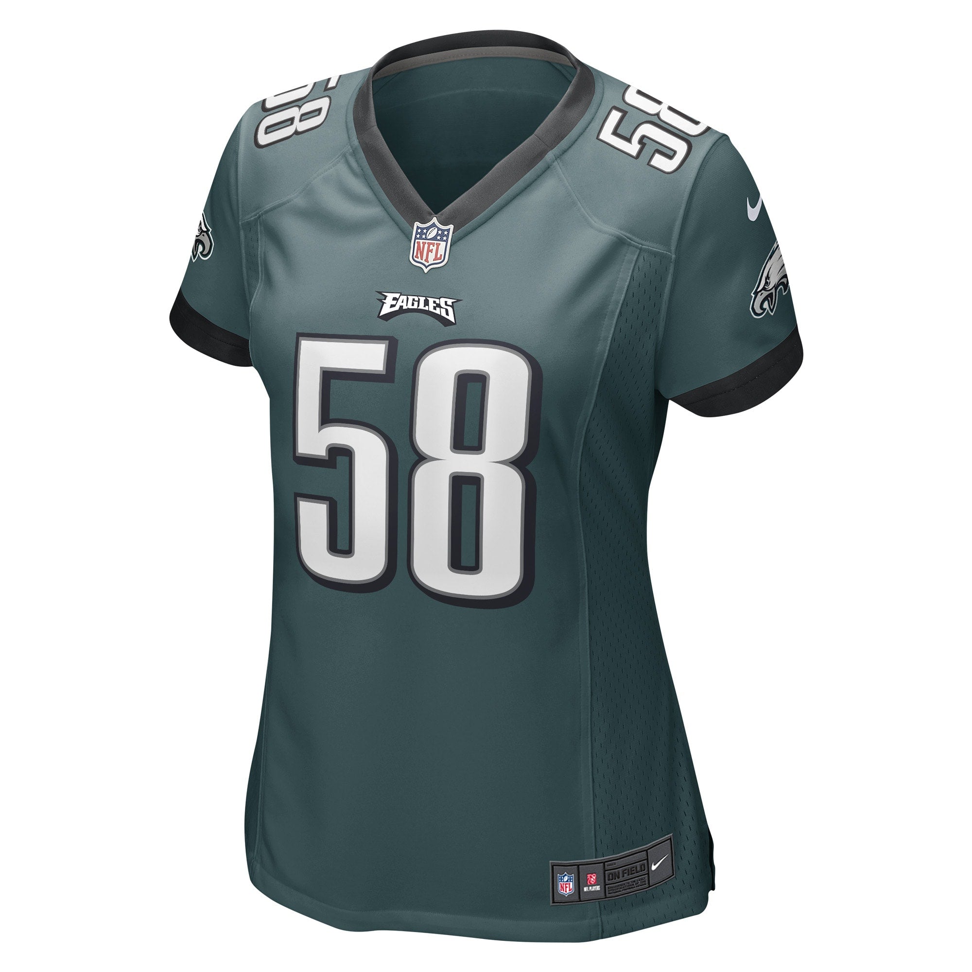 Women's Nike Kyron Johnson Midnight Green Philadelphia Eagles Game Player Jersey - vstockx