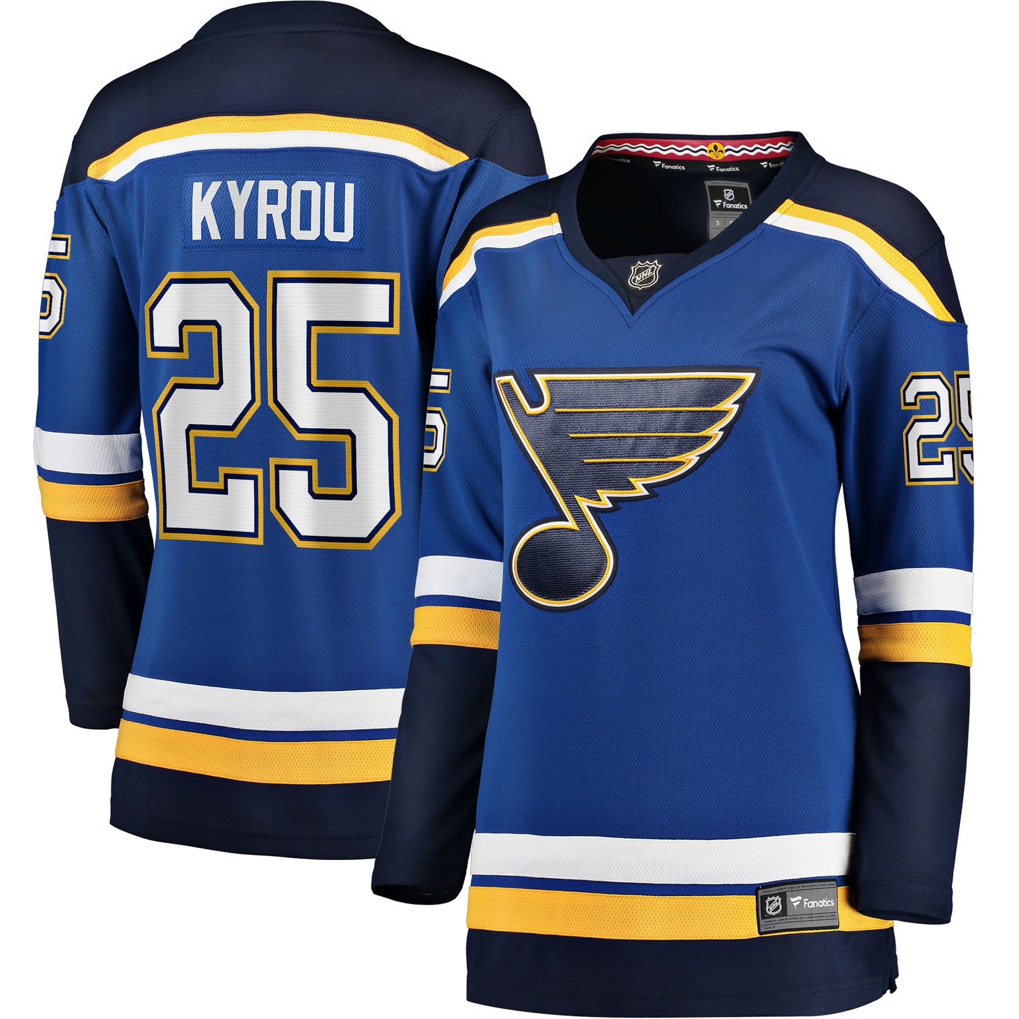 Jordans Kyrou St. Louis Blues Fanatics Branded Women's Home Breakaway Player Jersey - Blue - vstockx