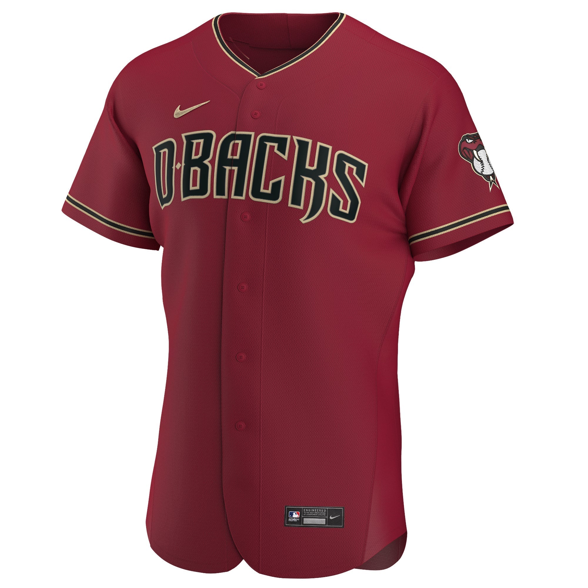 Men's Nike Crimson Arizona Diamondbacks Alternate Authentic Team Jersey - vstockx