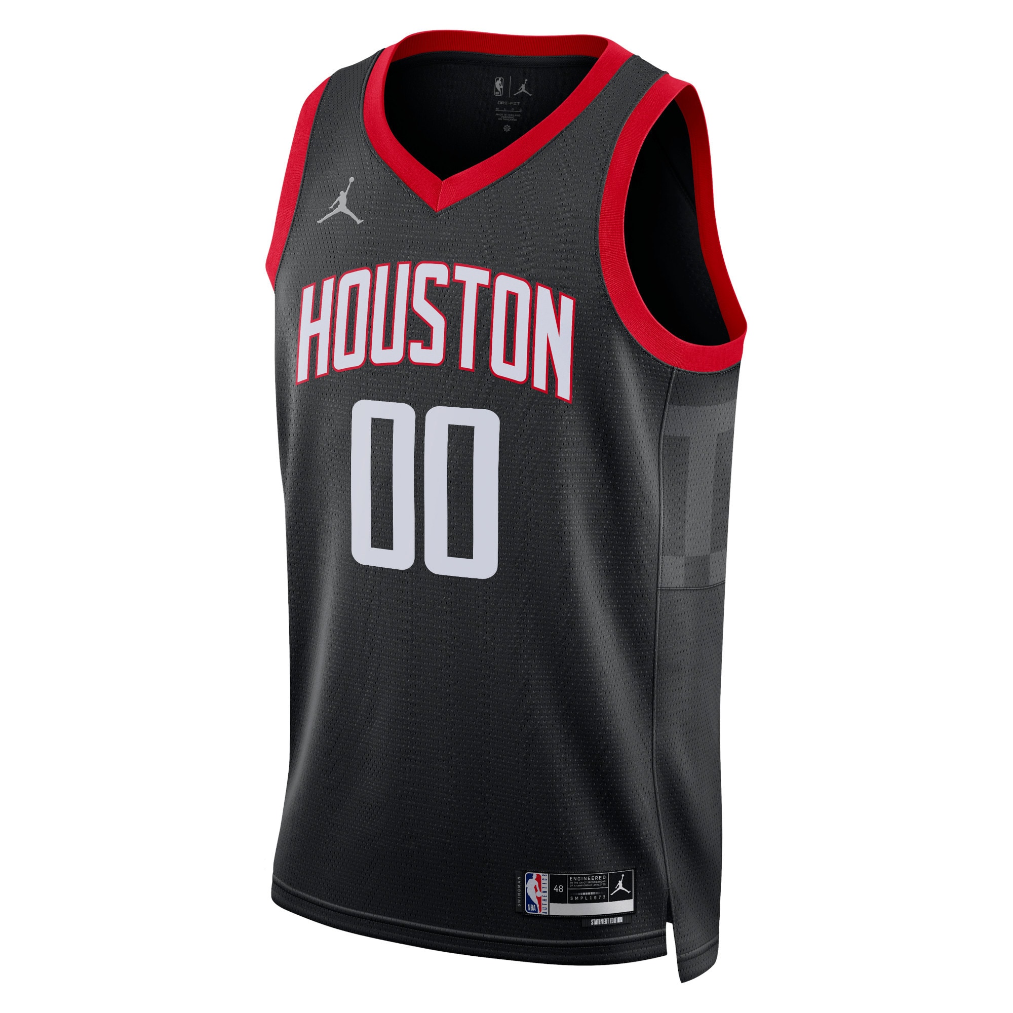 Houston Rockets Jordans Brand Unisex 2022/23 Swingman Custom Jersey - Statement Edition - Black - vstockx