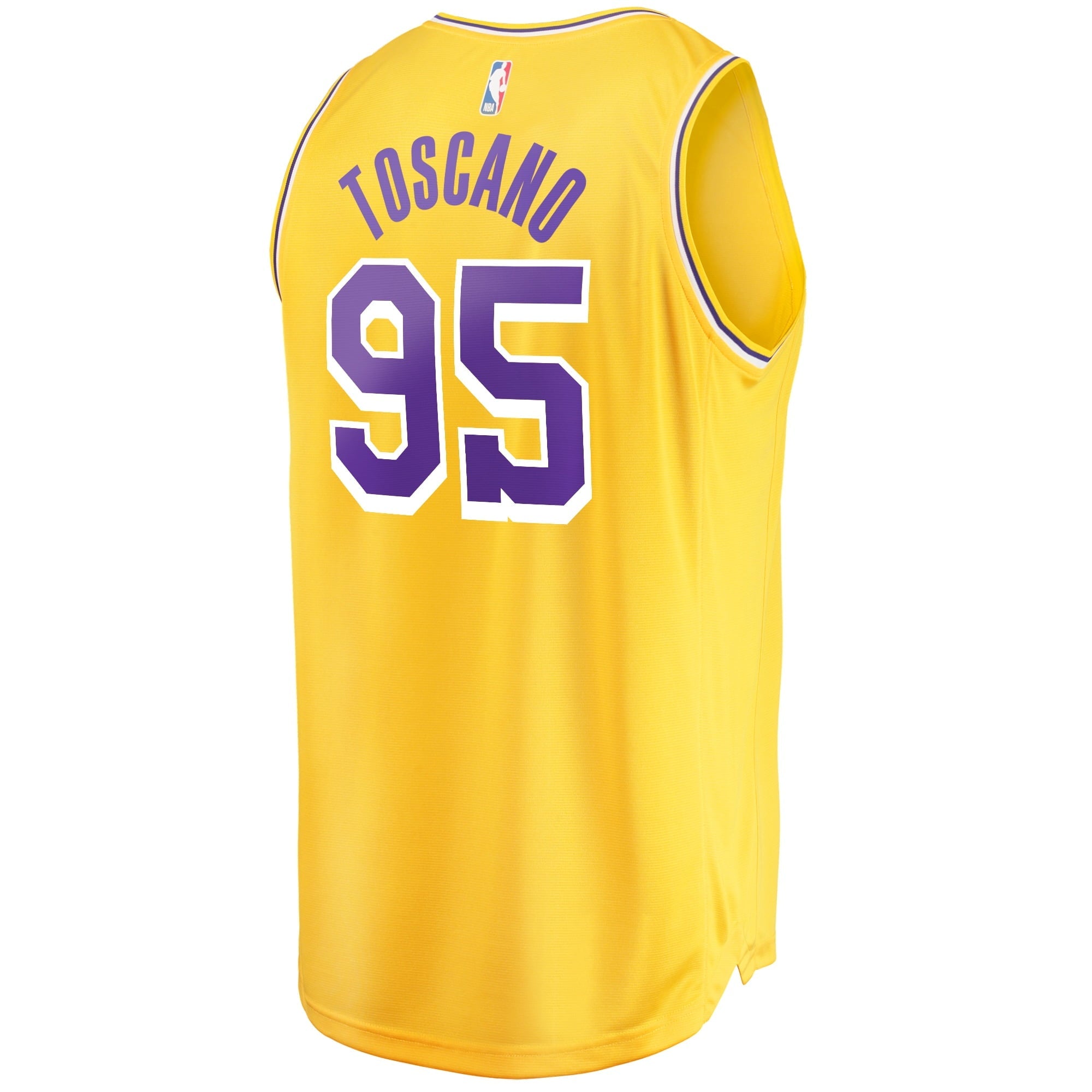 Men's Fanatics Branded Juan Toscano-Anderson Gold Los Angeles Lakers Fast Break Replica Jersey - Icon Edition - vstockx