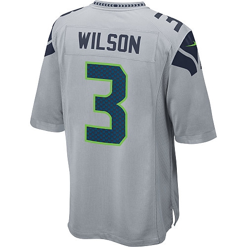 Russell Wilson Seattle Seahawks Nike Youth Alternate Game Jersey - Gray - vstockx