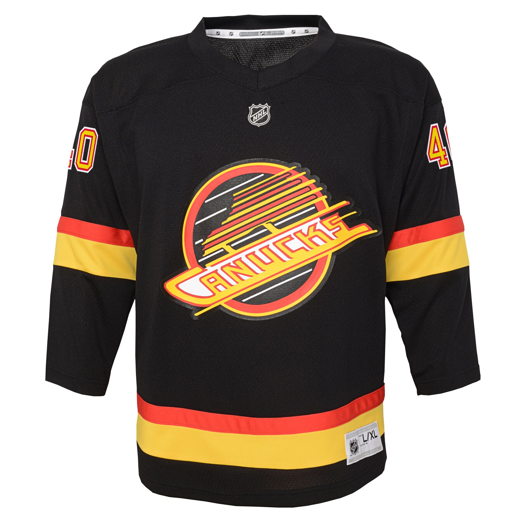 Elias Pettersson Vancouver Canucks Youth 2019/20 Flying Skate Replica Player Jersey - Black - vstockx