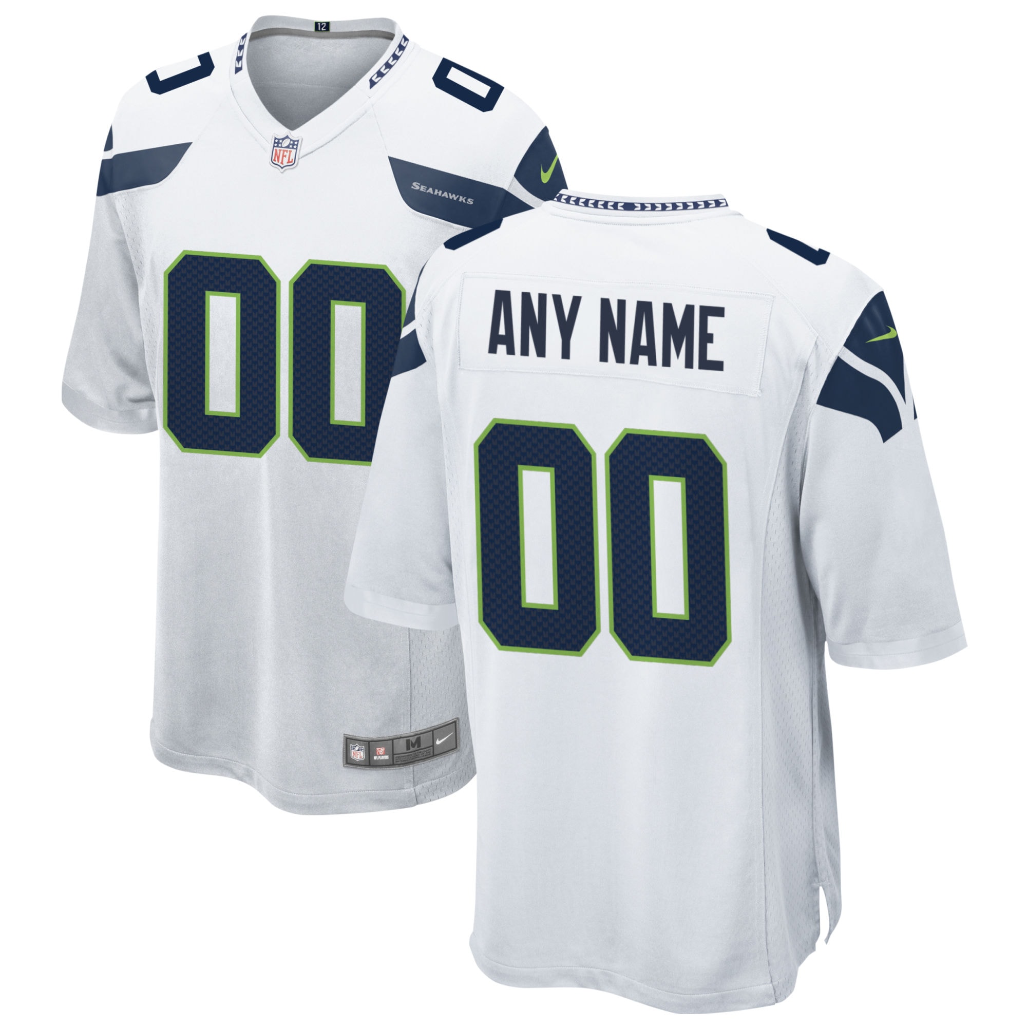 Seattle Seahawks Nike Custom Game Jersey - White - vstockx