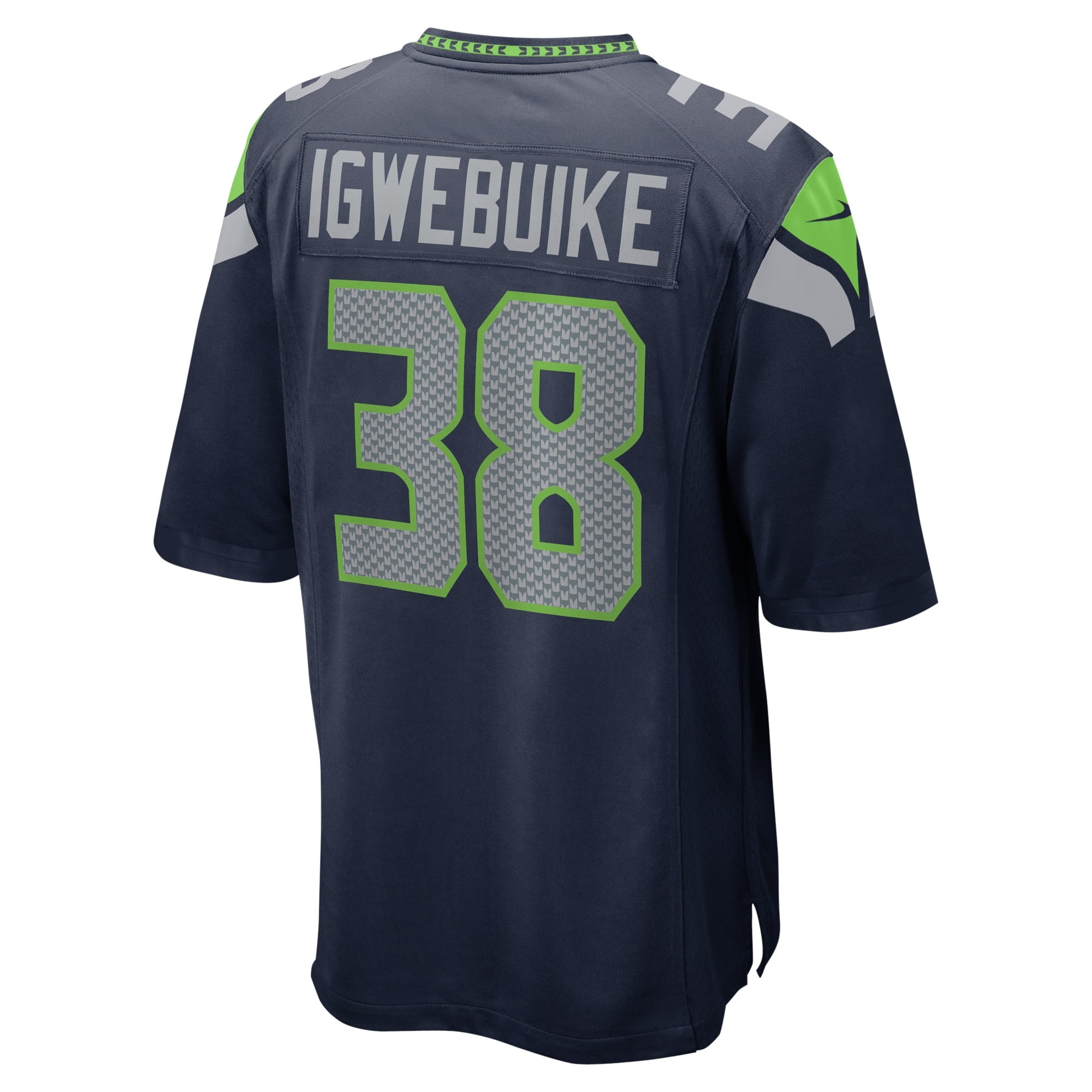 Men's Nike Godwin Igwebuike College Navy Seattle Seahawks Home Game Player Jersey - vstockx