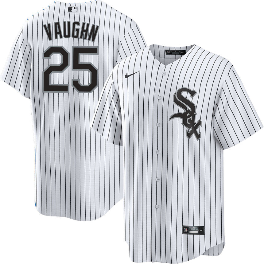 Men's Andrew Vaughn Chicago White Sox White Home Replica Jersey - vstockx