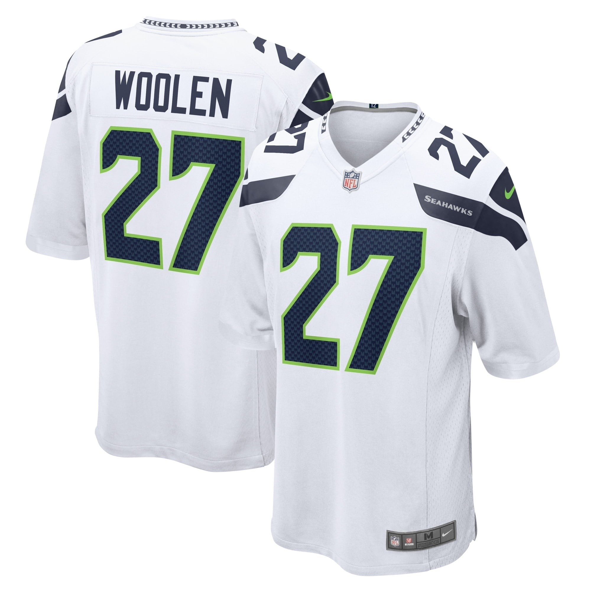 Men's Nike Tariq Woolen White Seattle Seahawks Game Player Jersey - vstockx