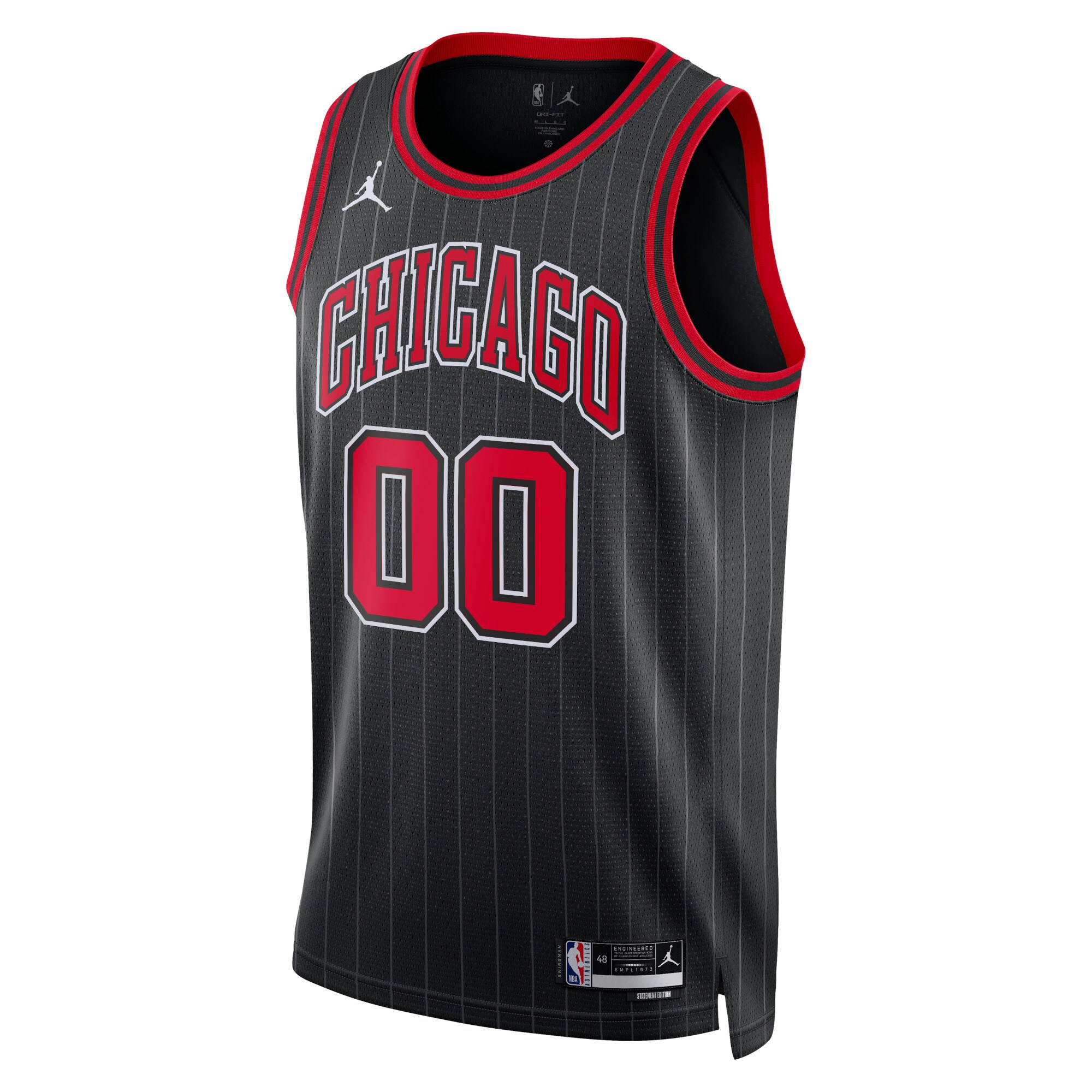 Chicago Bulls Jordans Brand Unisex 2022/23 Swingman Custom Jersey - Statement Edition - Black - vstockx