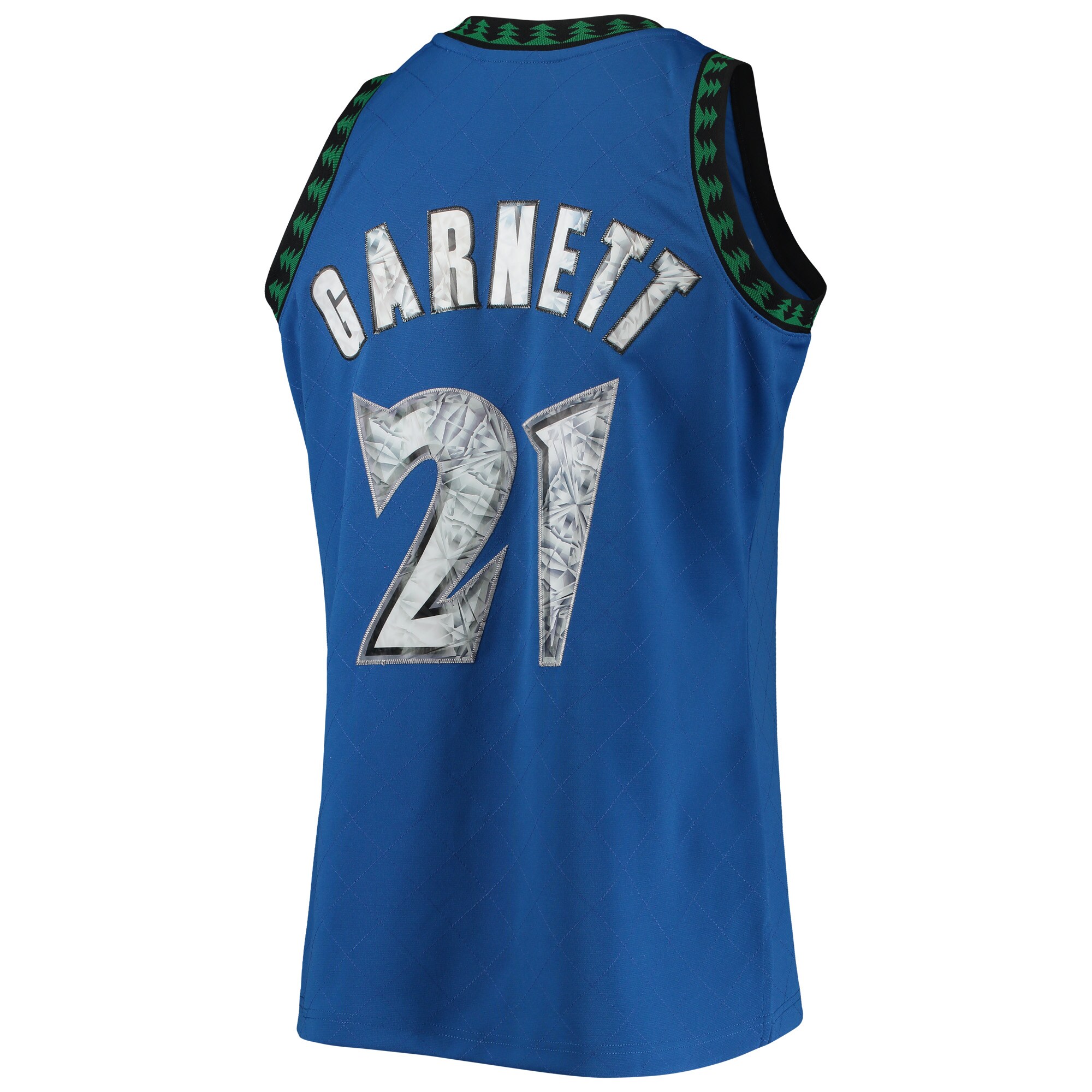 Kevin Garnett Minnesota Timberwolves Mitchell & Ness 1996-97 Hardwood Classics NBA 75th Anniversary Diamond Swingman Jersey - Blue - vstockx