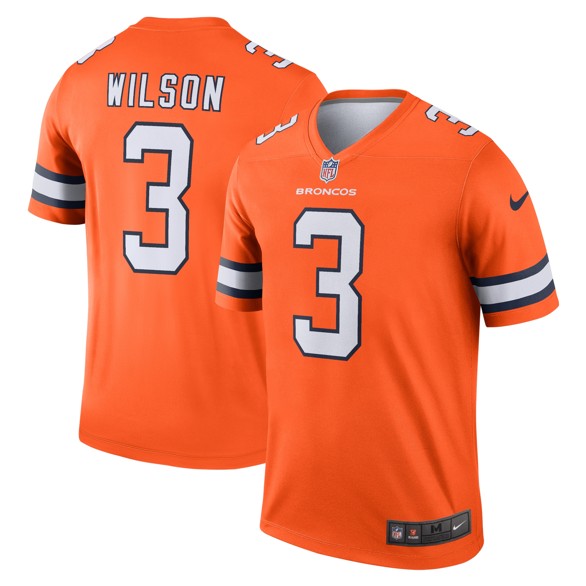 Russell Wilson Denver Broncos Nike Alternate Legend Jersey - Orange - vstockx