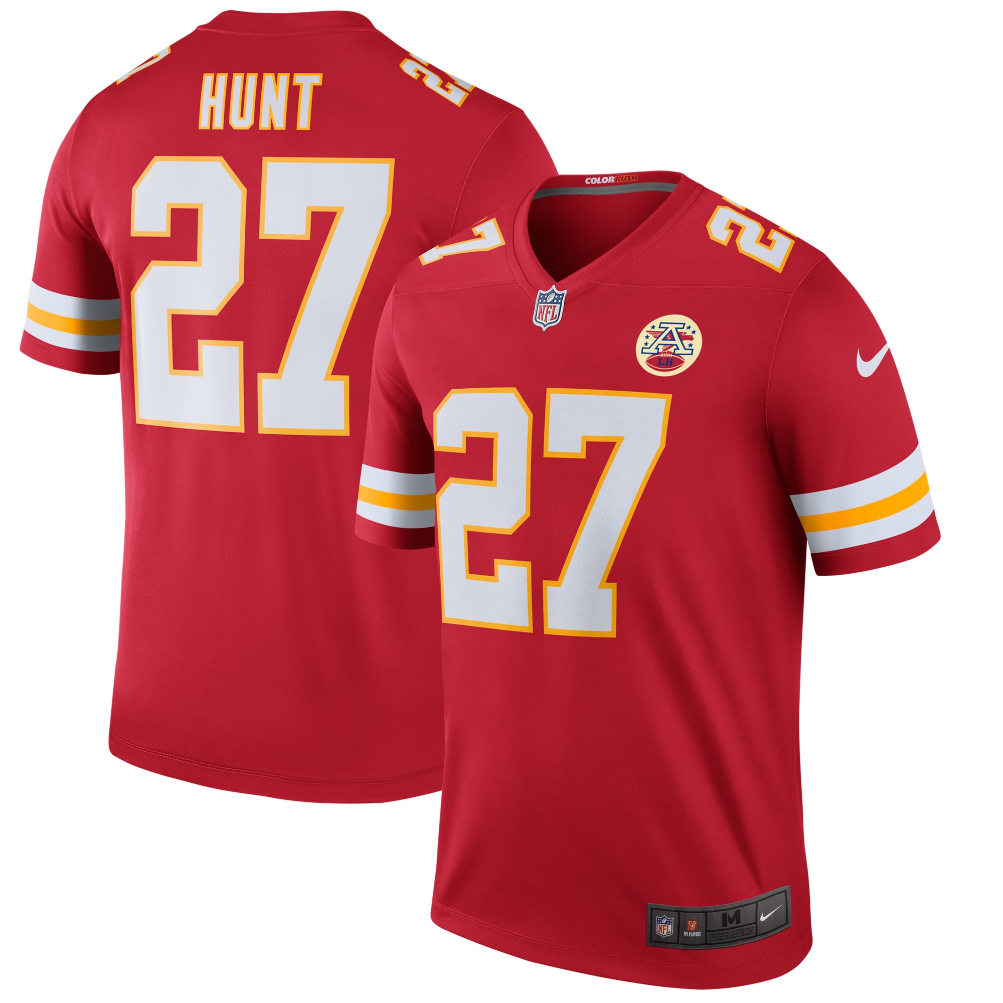 Kareem Hunt Kansas City Chiefs Nike Color Rush Legend Player Jersey - Red - vstockx
