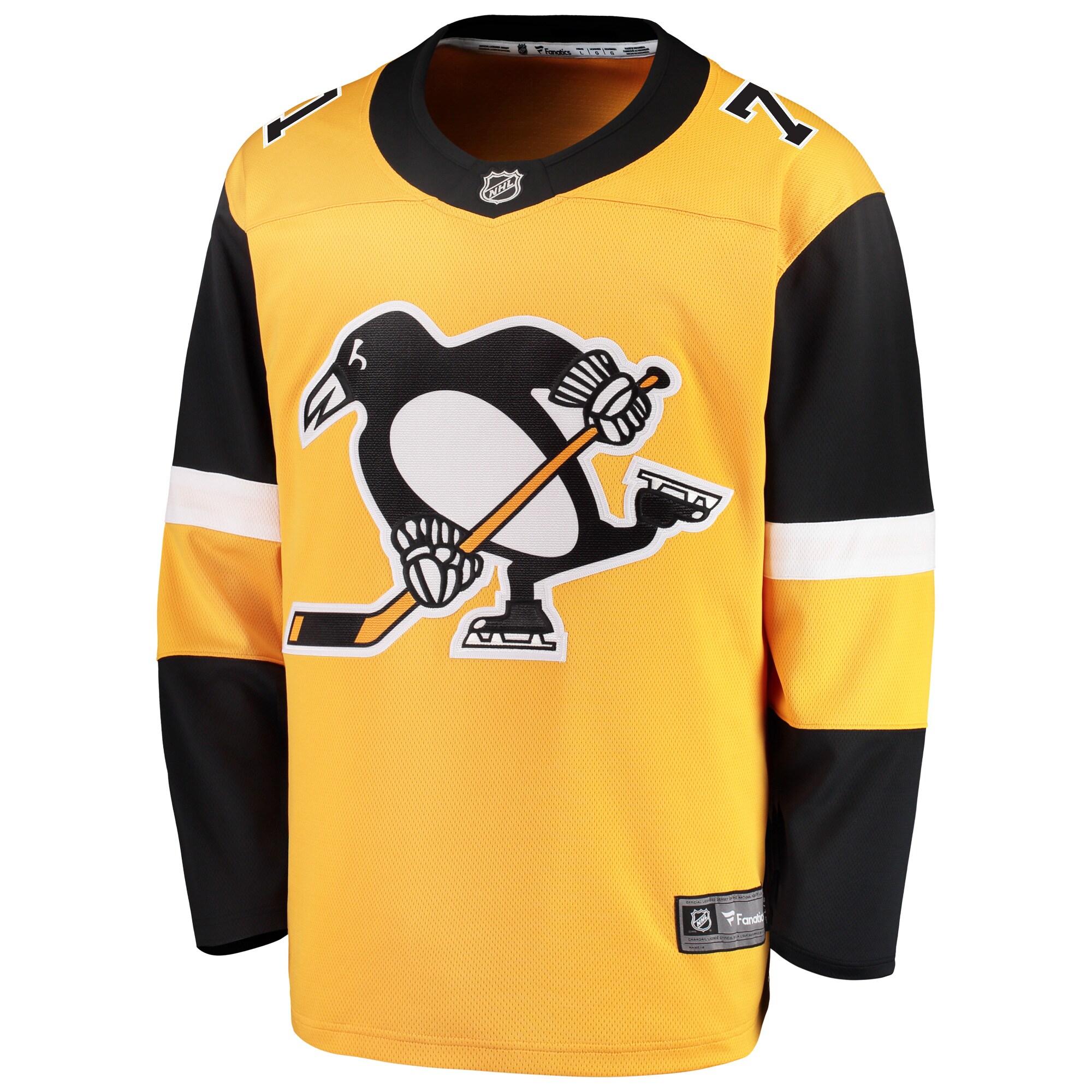 Evgeni Malkin Pittsburgh Penguins Fanatics Branded Youth Alternate Breakaway Player Jersey - Gold - vstockx
