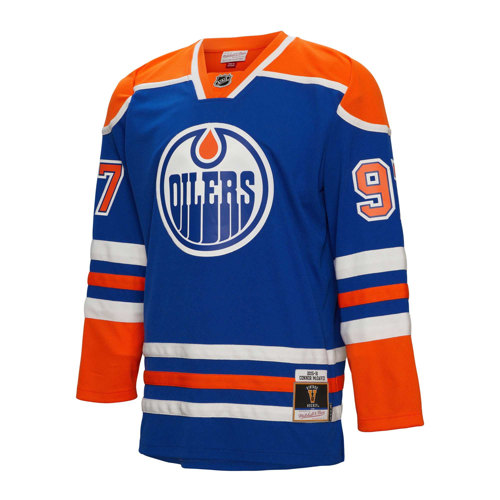 Connor McDavid Edmonton Oilers Mitchell & Ness 2015/16 Blue Line Player Jersey - Blue - vstockx