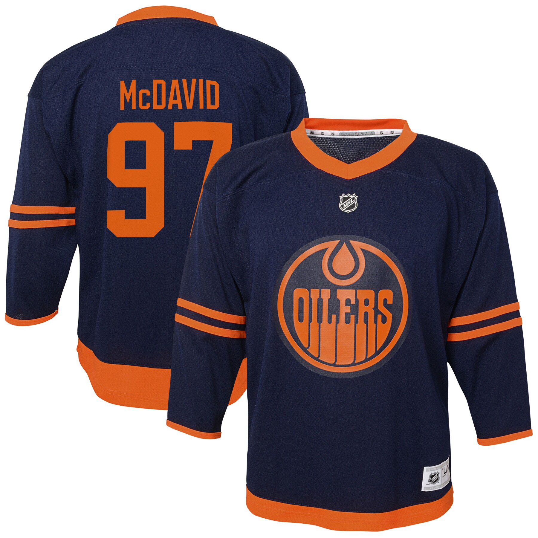 Connor McDavid Edmonton Oilers Preschool Alternate Replica Player Jersey - Navy - vstockx