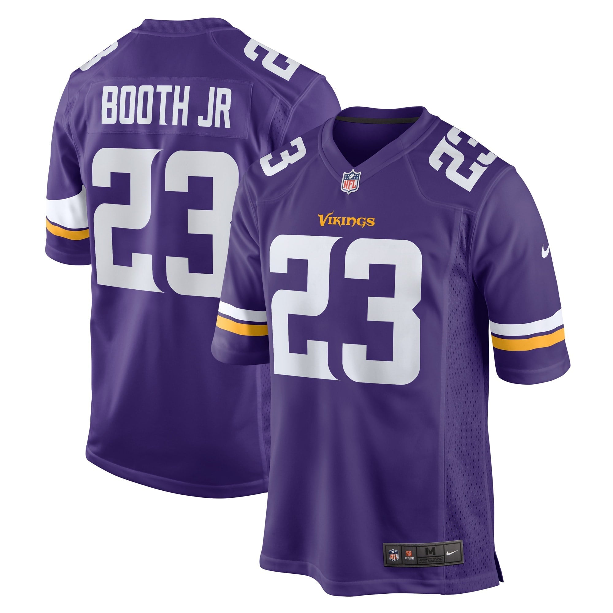 Men's Nike Andrew Booth Jr. Purple Minnesota Vikings Player Game Jersey - vstockx