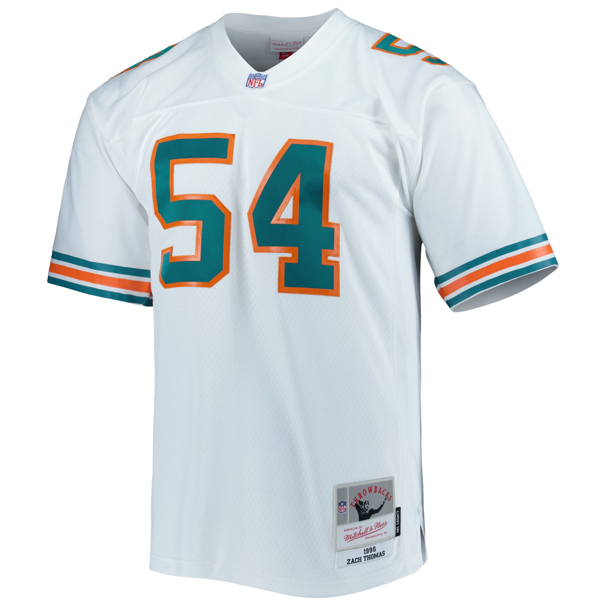 Zach Thomas Miami Dolphins Mitchell & Ness Legacy Replica Jersey - White - vstockx