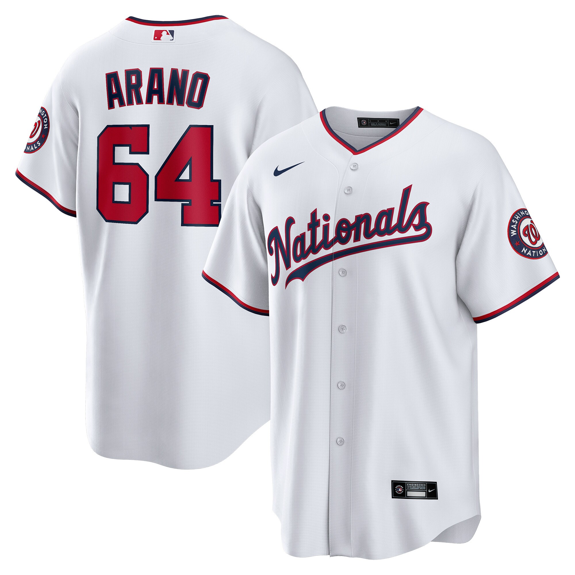 Victor Arano Washington Nationals Nike Home Replica Player Jersey - White - vstockx