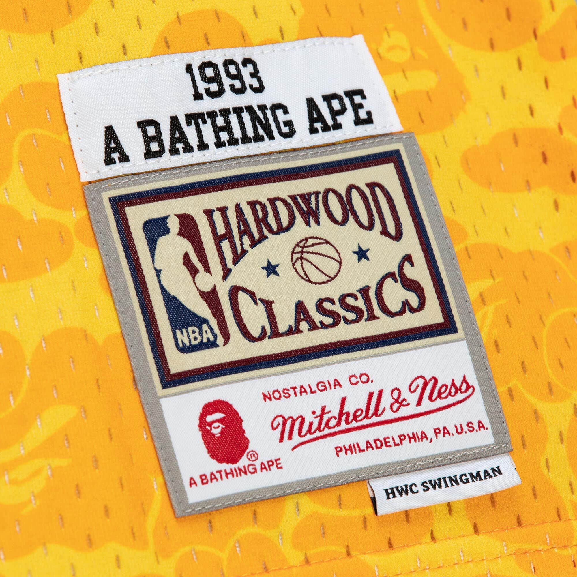 M&N x Bape Los Angeles Lakers Jersey - vstockx