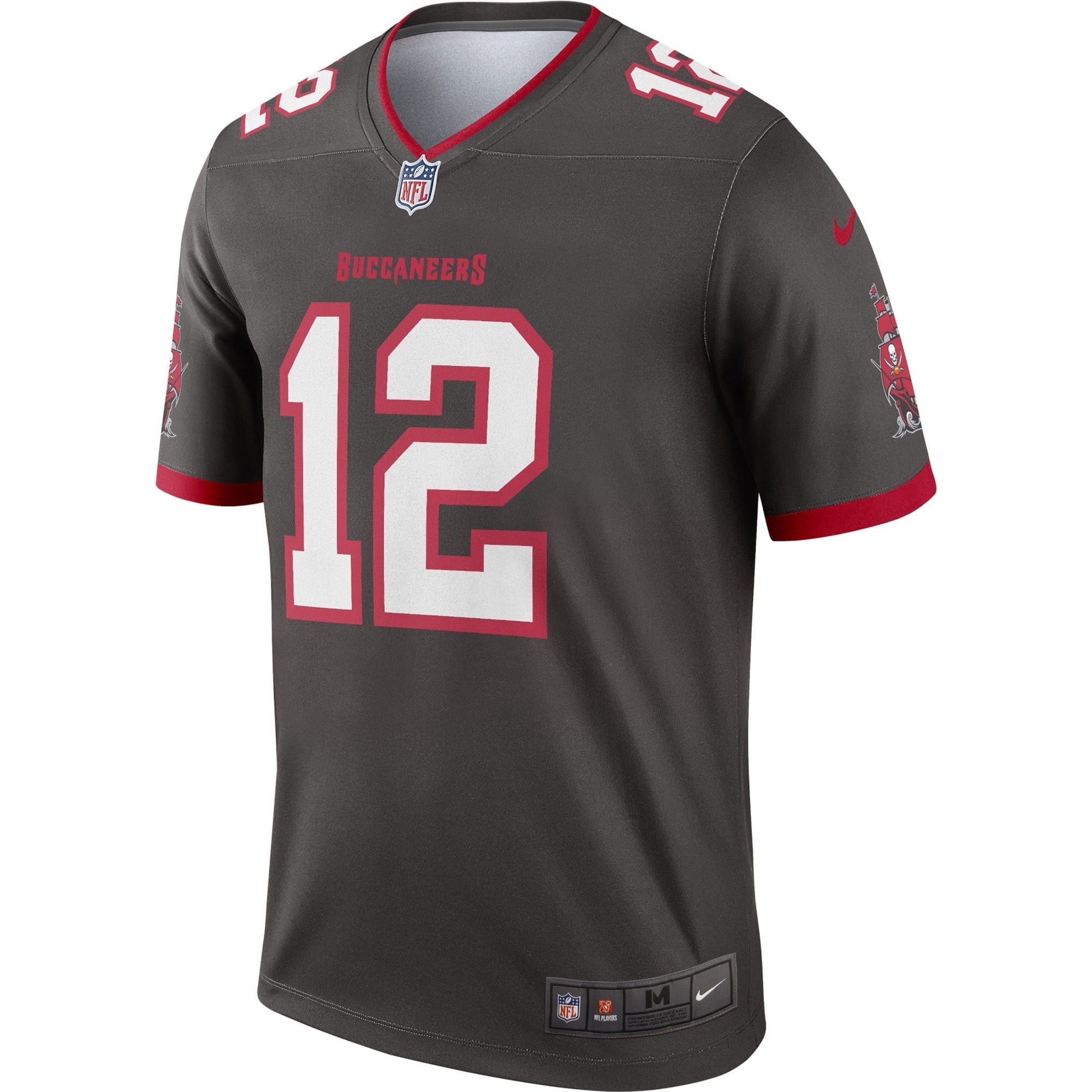 Men's Nike Tom Brady Pewter Tampa Bay Buccaneers Alternate Legend Jersey - vstockx