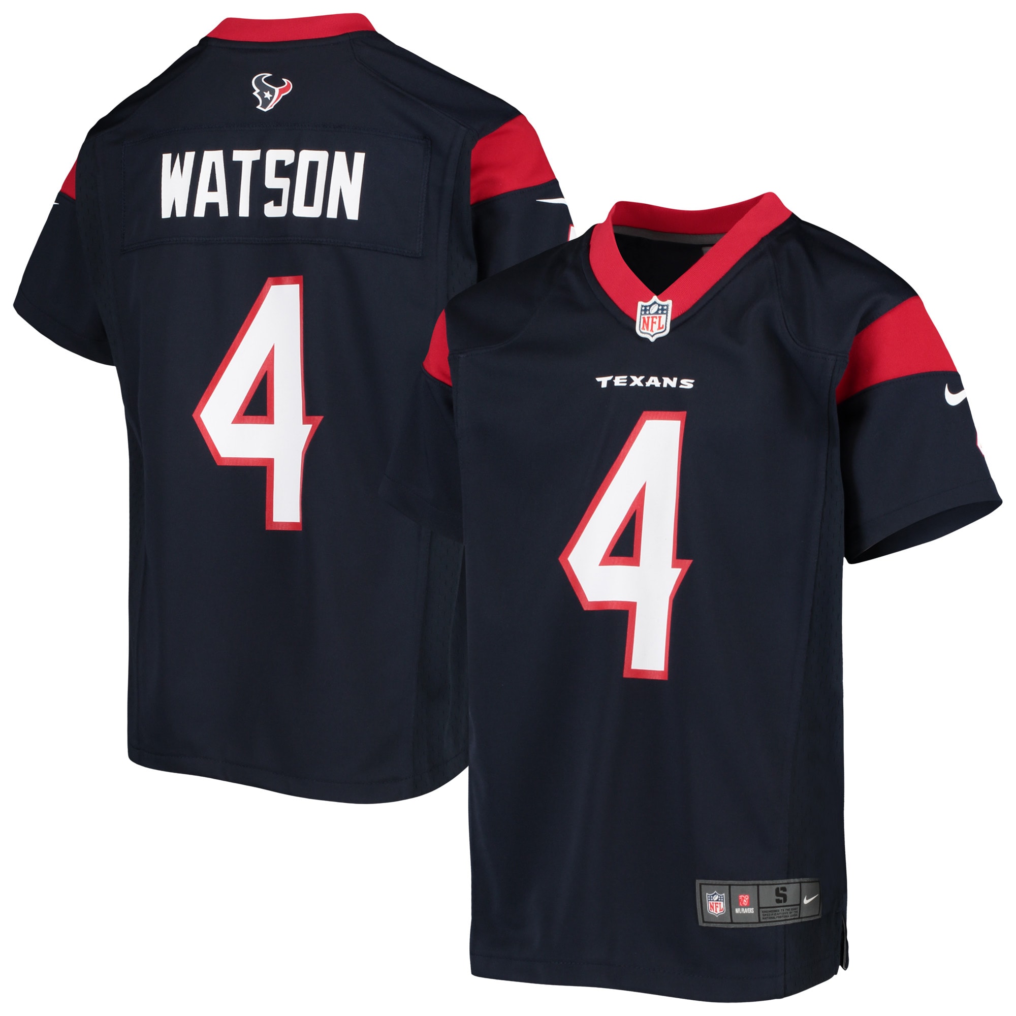 Deshaun Watson Houston Texans Nike Youth Player Game Jersey - Navy - vstockx