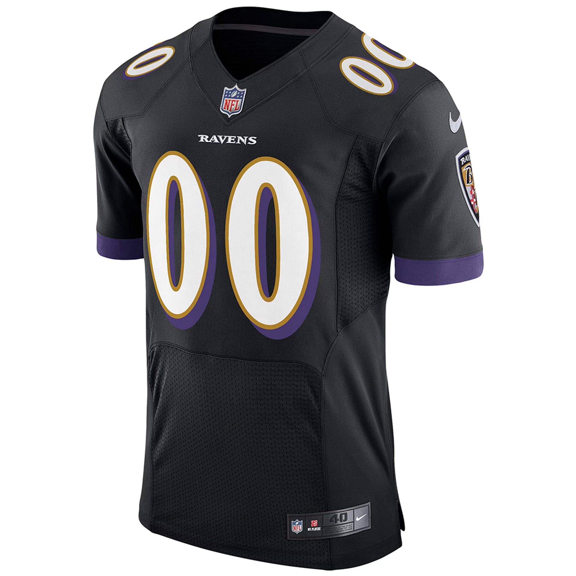 Baltimore Ravens Nike Speed Machine Elite Custom Jersey - Black - vstockx