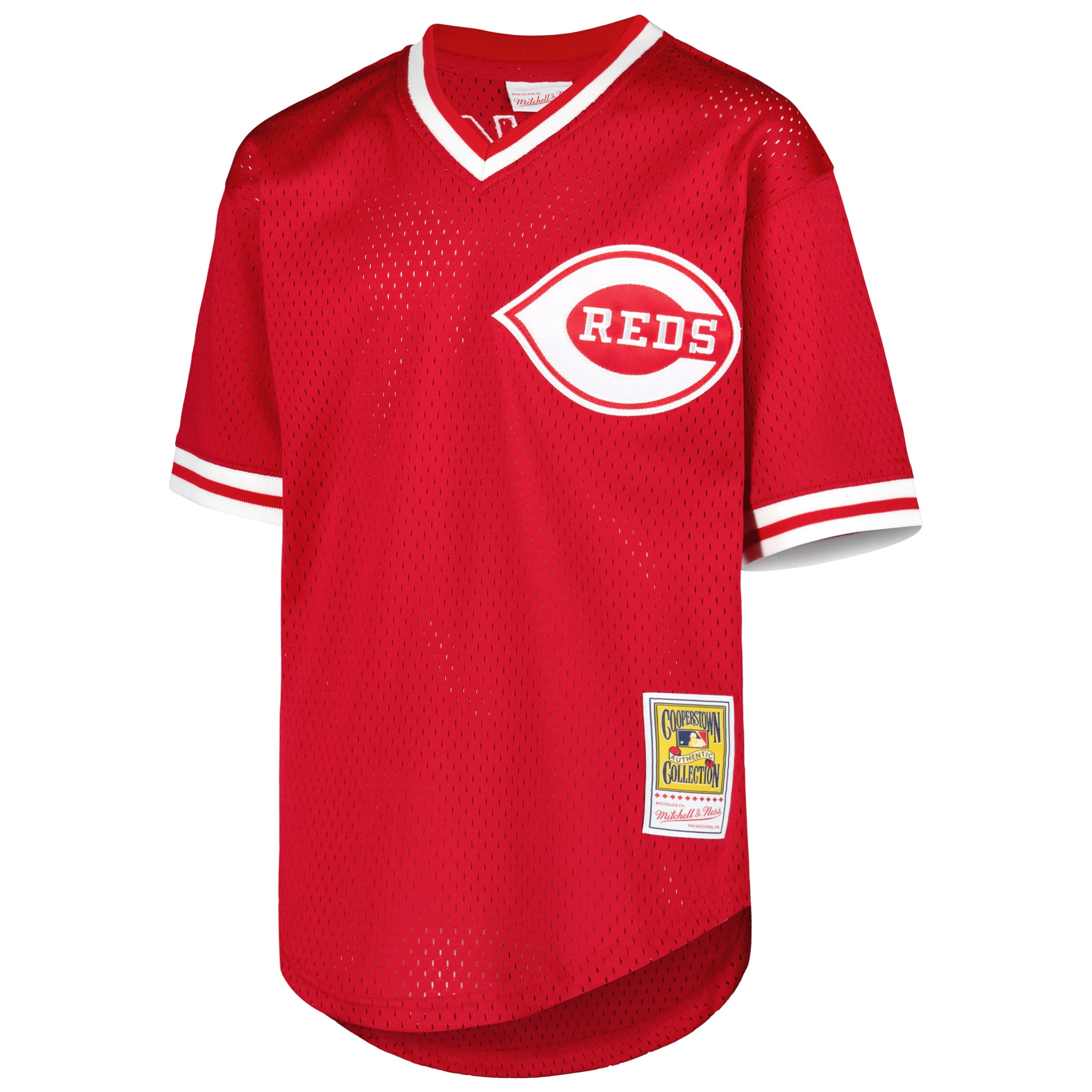 Barry Larkin Cincinnati Reds Mitchell & Ness Youth Cooperstown Collection Mesh Batting Practice Jersey - Red - vstockx