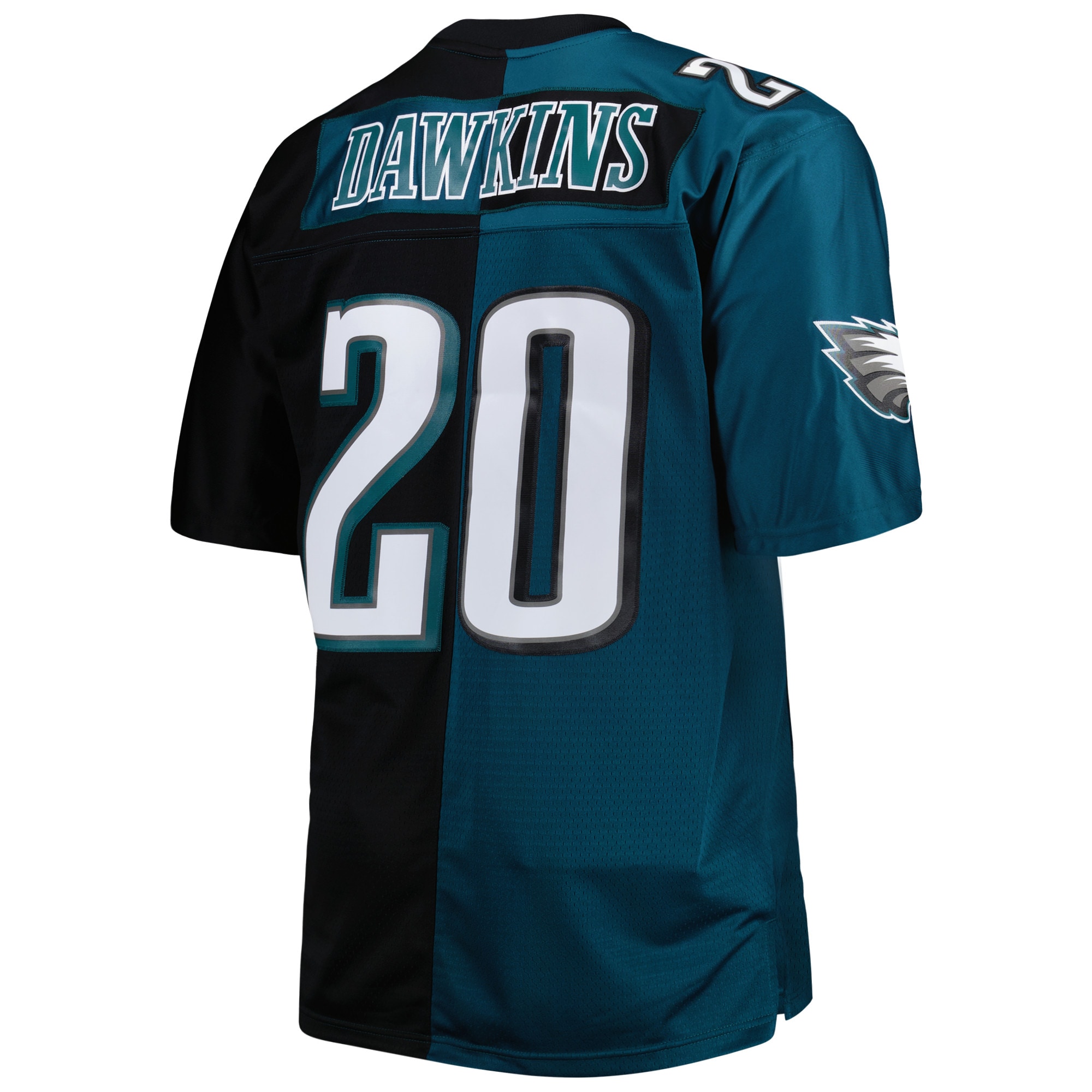 Brian Dawkins Philadelphia Eagles Mitchell & Ness Big & Tall Split Legacy Retired Player Replica Jersey - Midnight Green/Black - vstockx