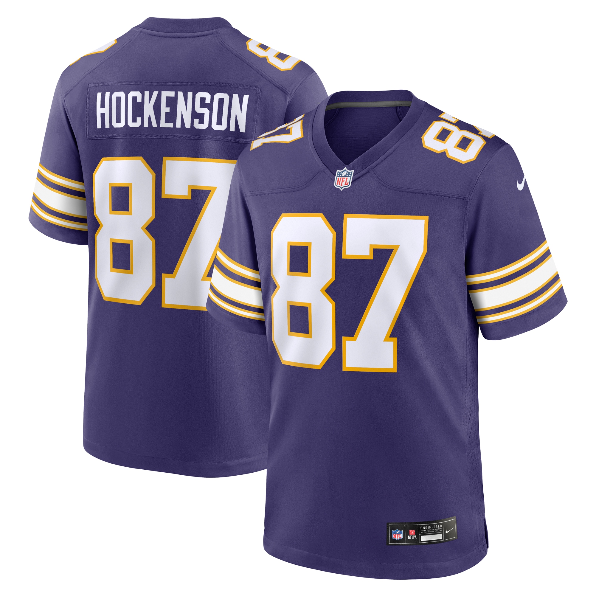 T.J. Hockenson Minnesota Vikings Nike Classic Player Game Jersey - Purple - vstockx