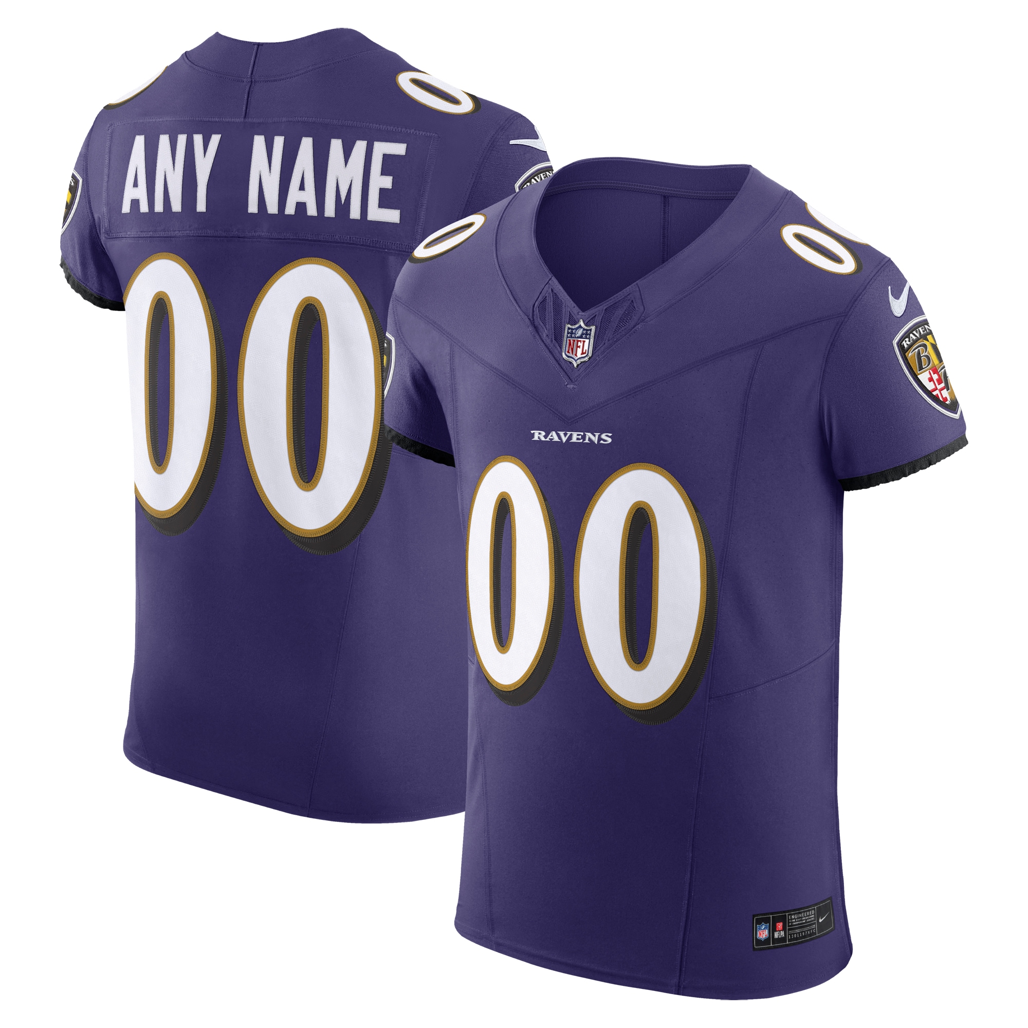 Baltimore Ravens Nike Vapor F.U.S.E. Elite Custom Jersey - Purple - vstockx