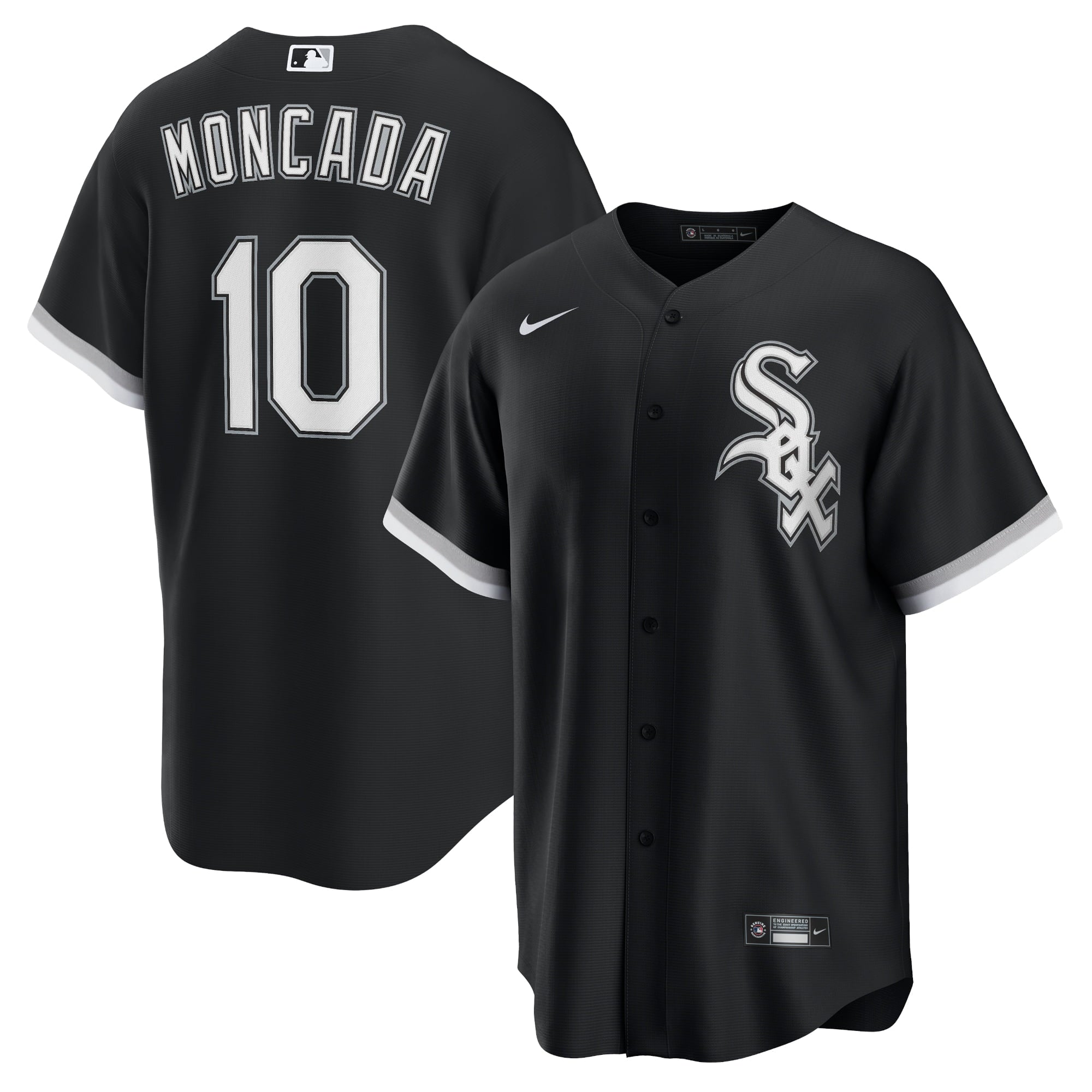Men's Nike Yoan Moncada Black Chicago White Sox Alternate Replica Player Name Jersey - vstockx