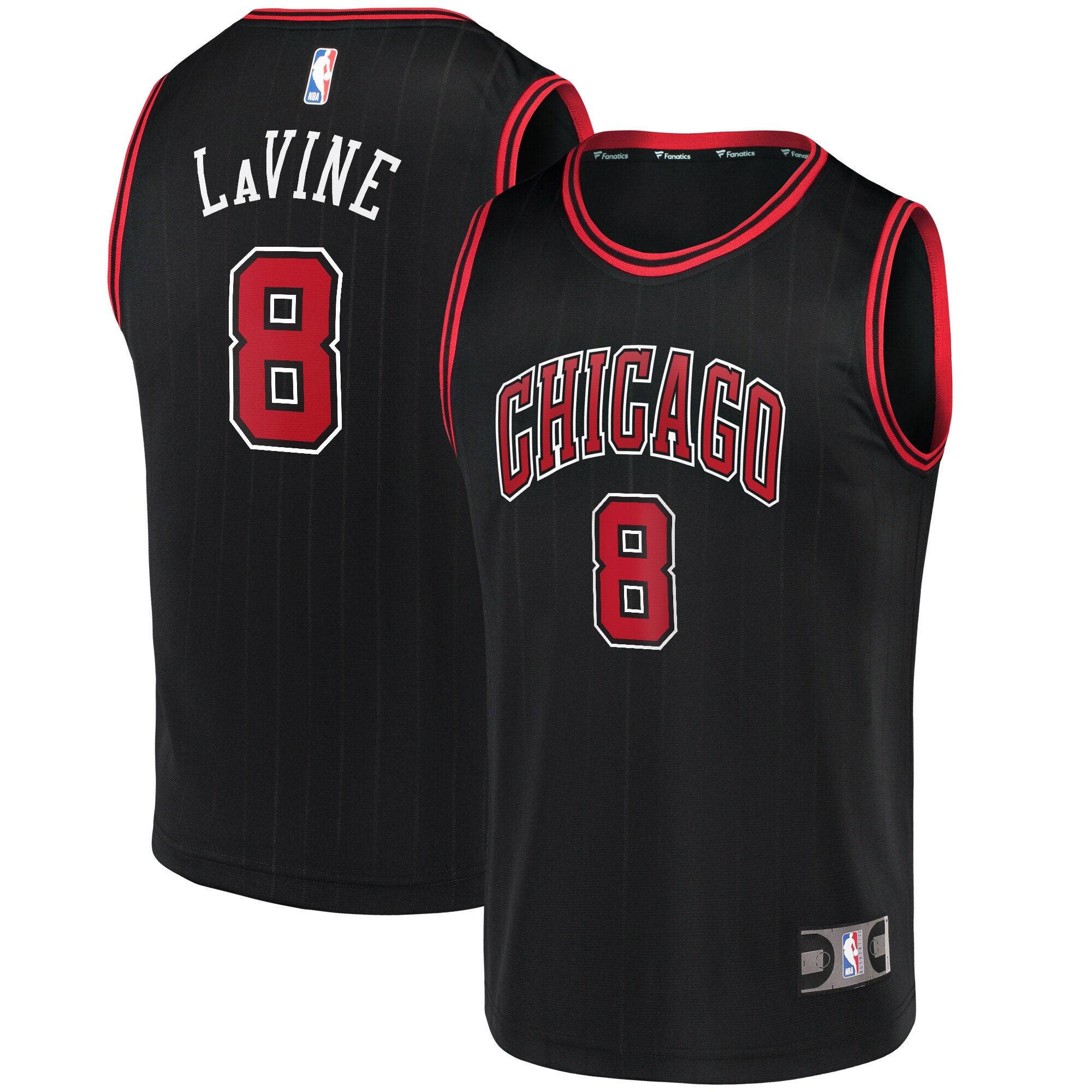 Zach LaVine Chicago Bulls Fanatics Branded Fast Break Team Replica Jersey Black - Statement Edition - vstockx