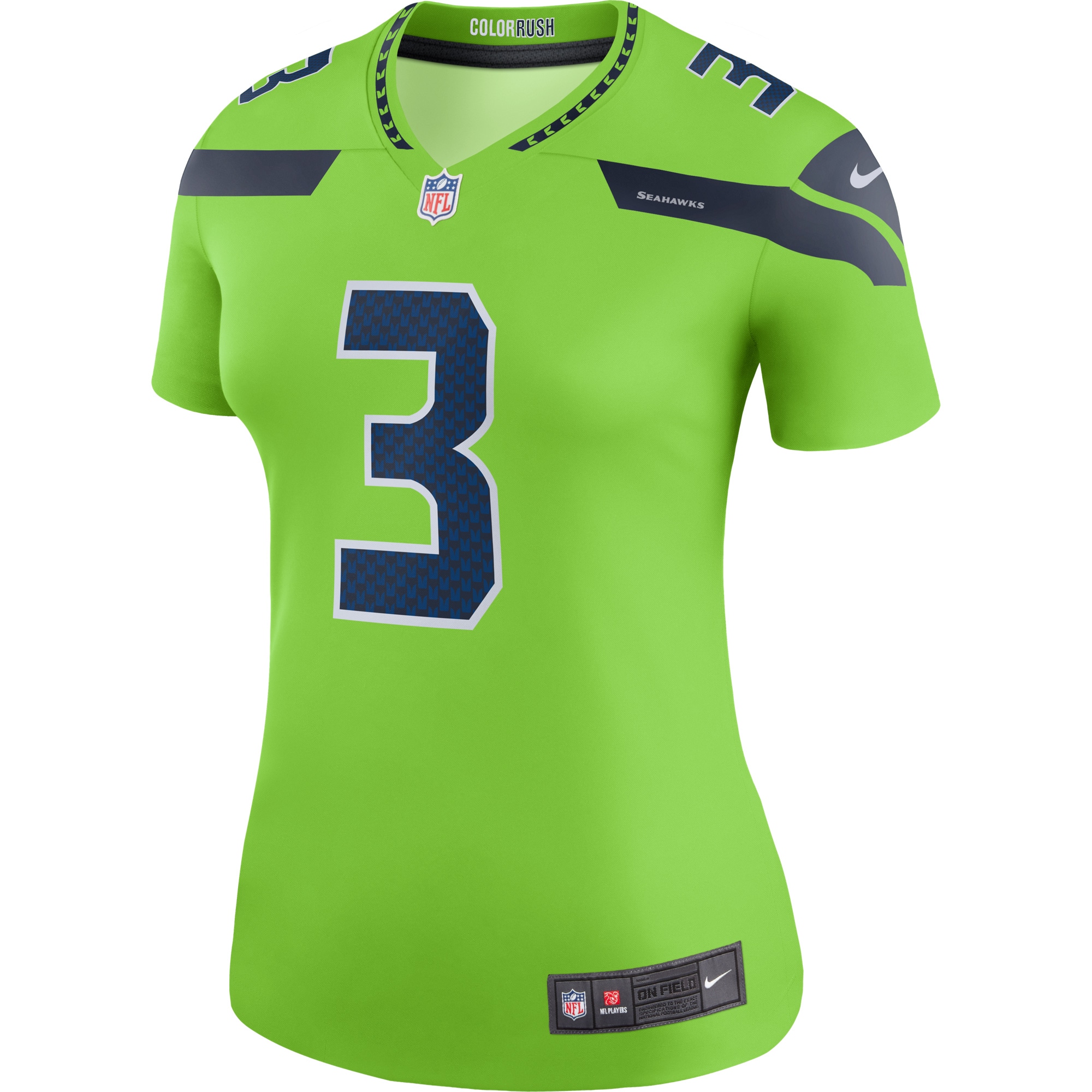 Russell Wilson Seattle Seahawks Nike Women's Color Rush Legend Jersey - Neon Green - vstockx