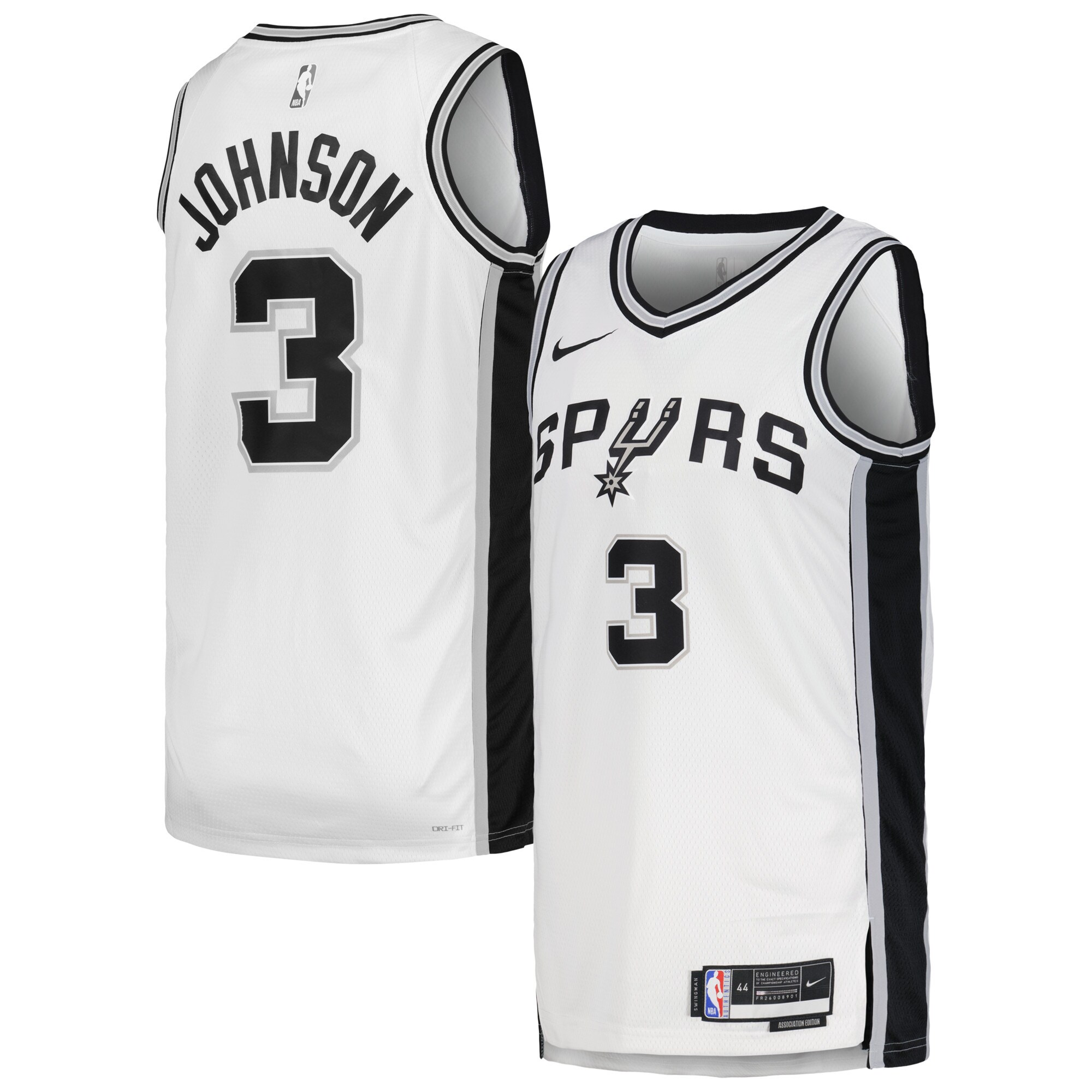 Keldon Johnson San Antonio Spurs Nike Unisex Swingman Jersey - Association Edition - White - vstockx