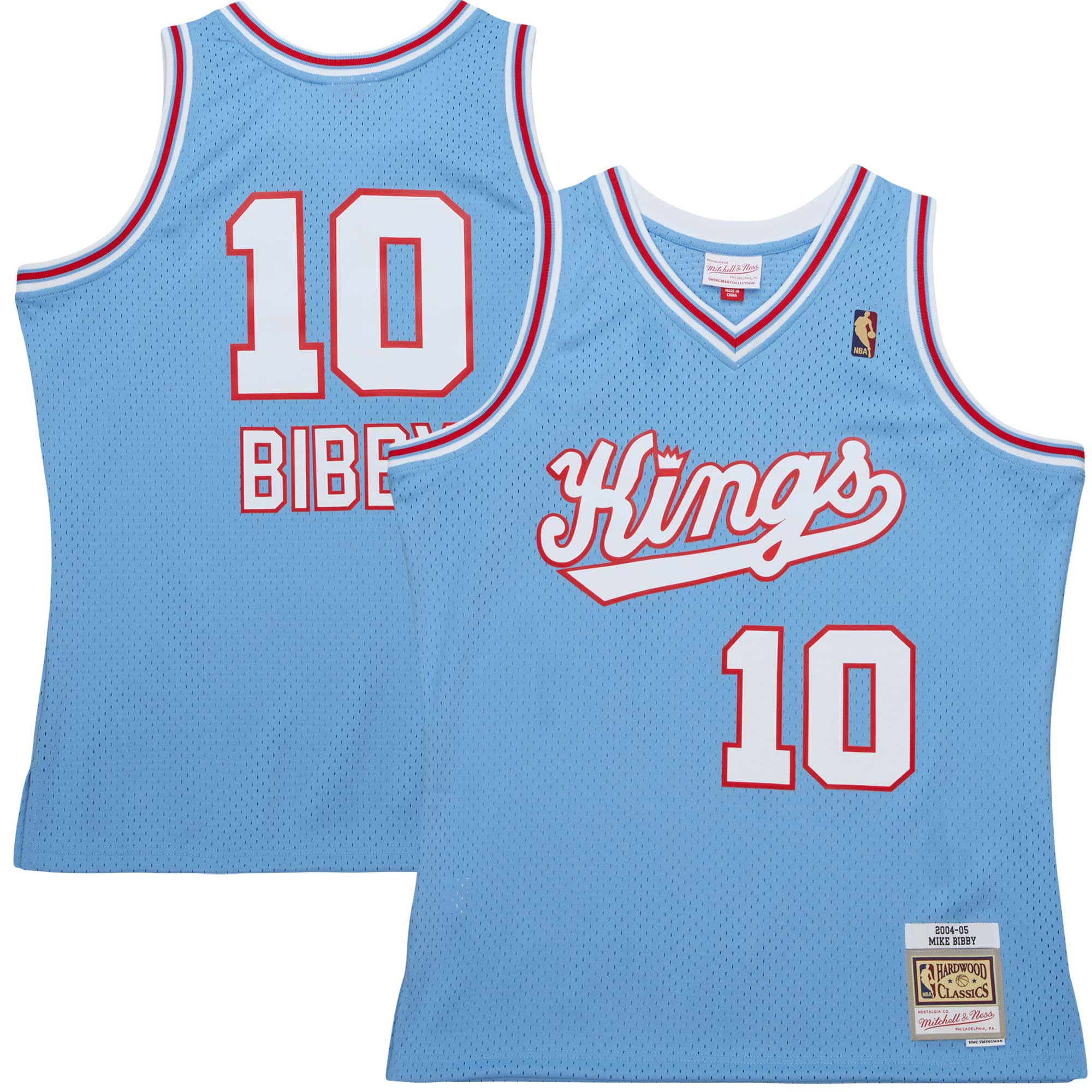 Mike Bibby Sacramento Kings Mitchell & Ness 2001/02 Hardwood Classics Swingman Jersey - Light Blue - vstockx
