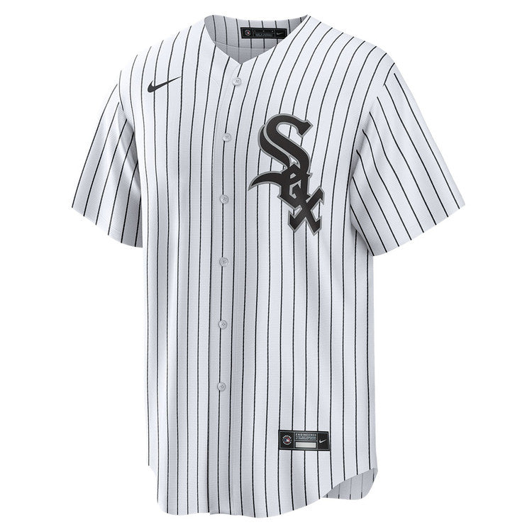 Men's Andrew Vaughn Chicago White Sox White Home Replica Jersey - vstockx