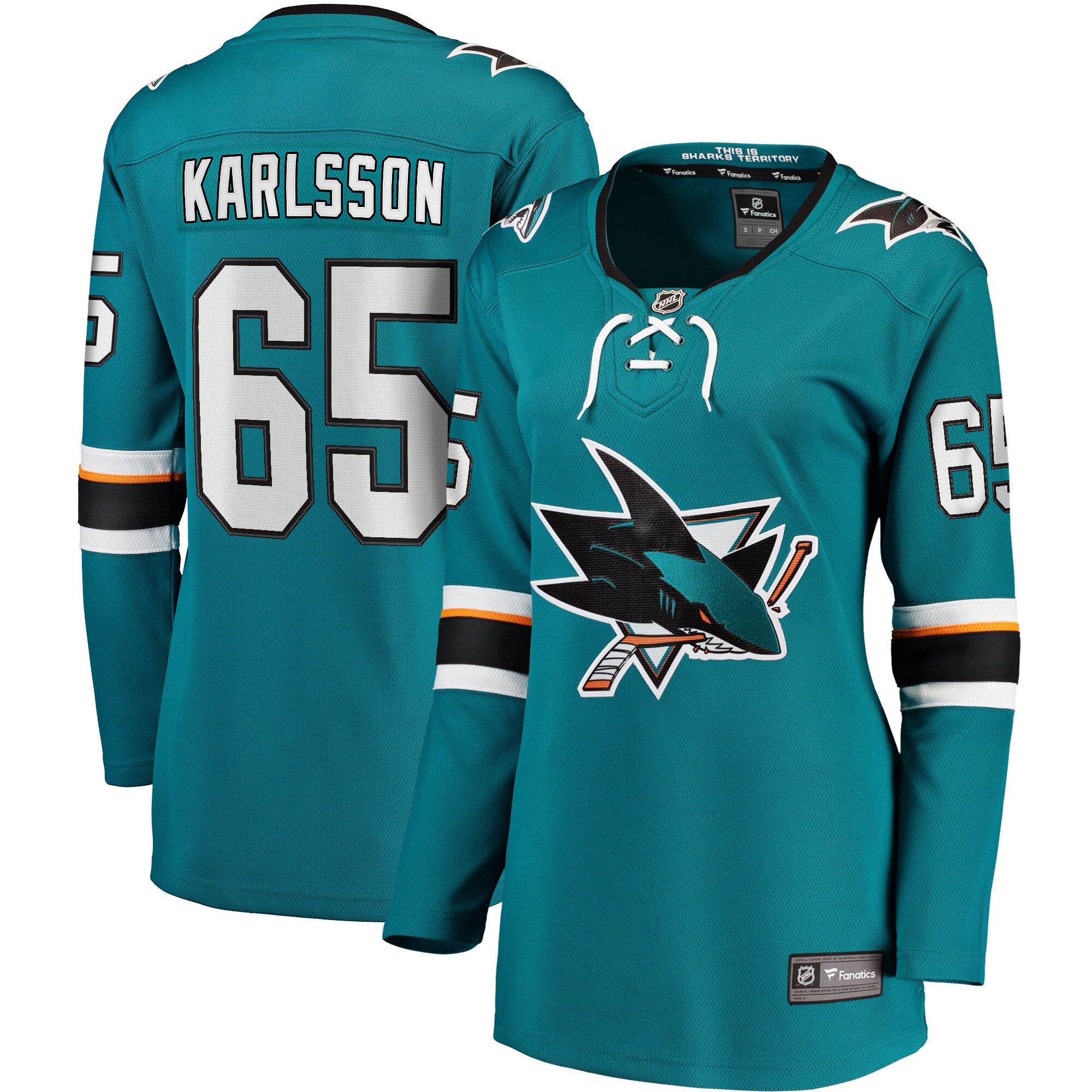 Erik Karlsson San Jose Sharks Fanatics Branded Women's Home Premier Breakaway Player Jersey - Teal - vstockx