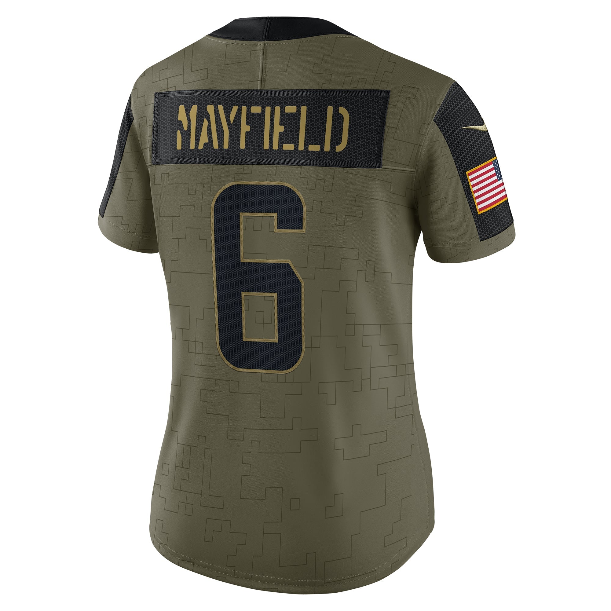 Women's Nike Baker Mayfield Olive Cleveland Browns 2021 Salute To Service Limited Player Jersey - vstockx